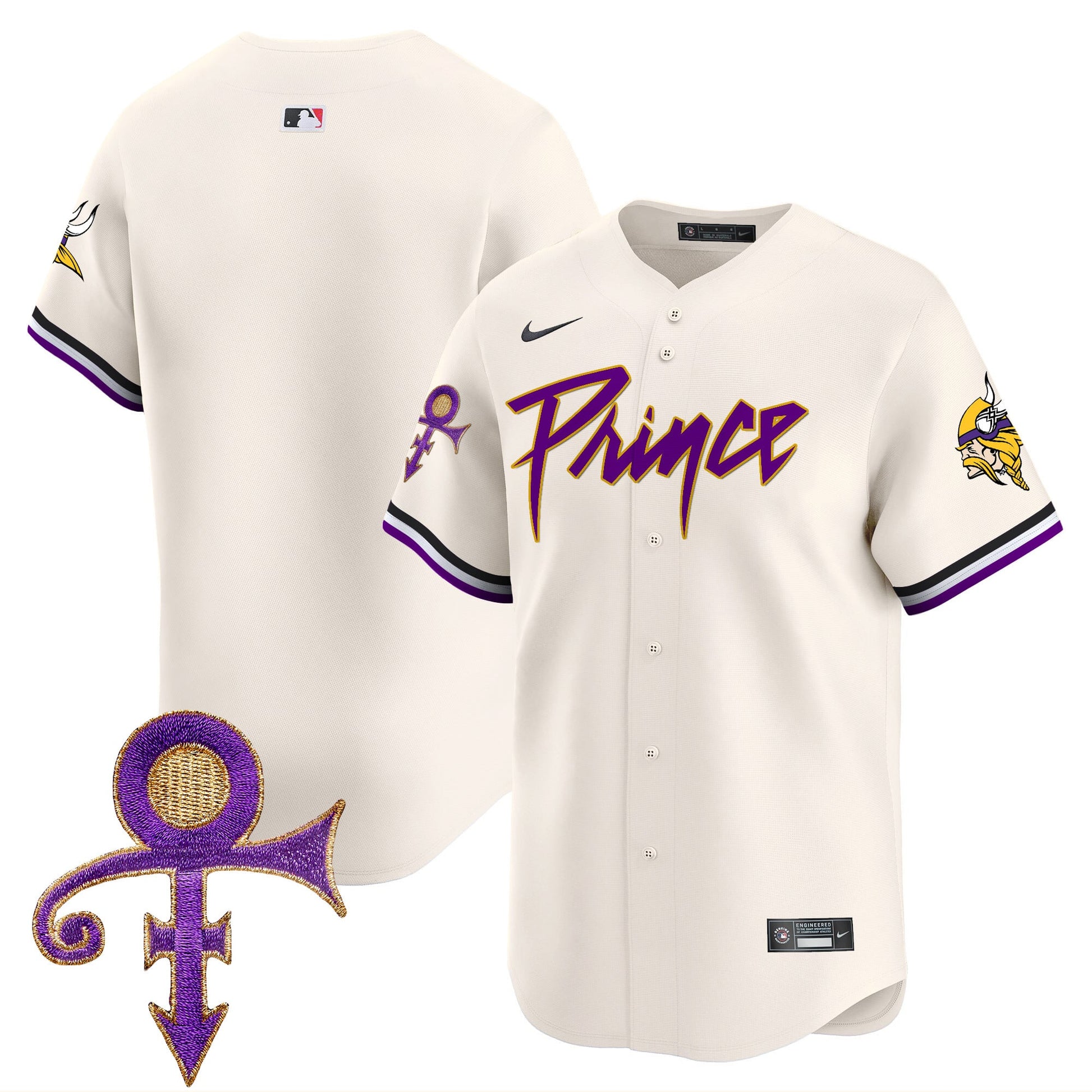 Men's Minnesota Vikings Prince Patch Vapor Premier Limited Jersey - All Stitched