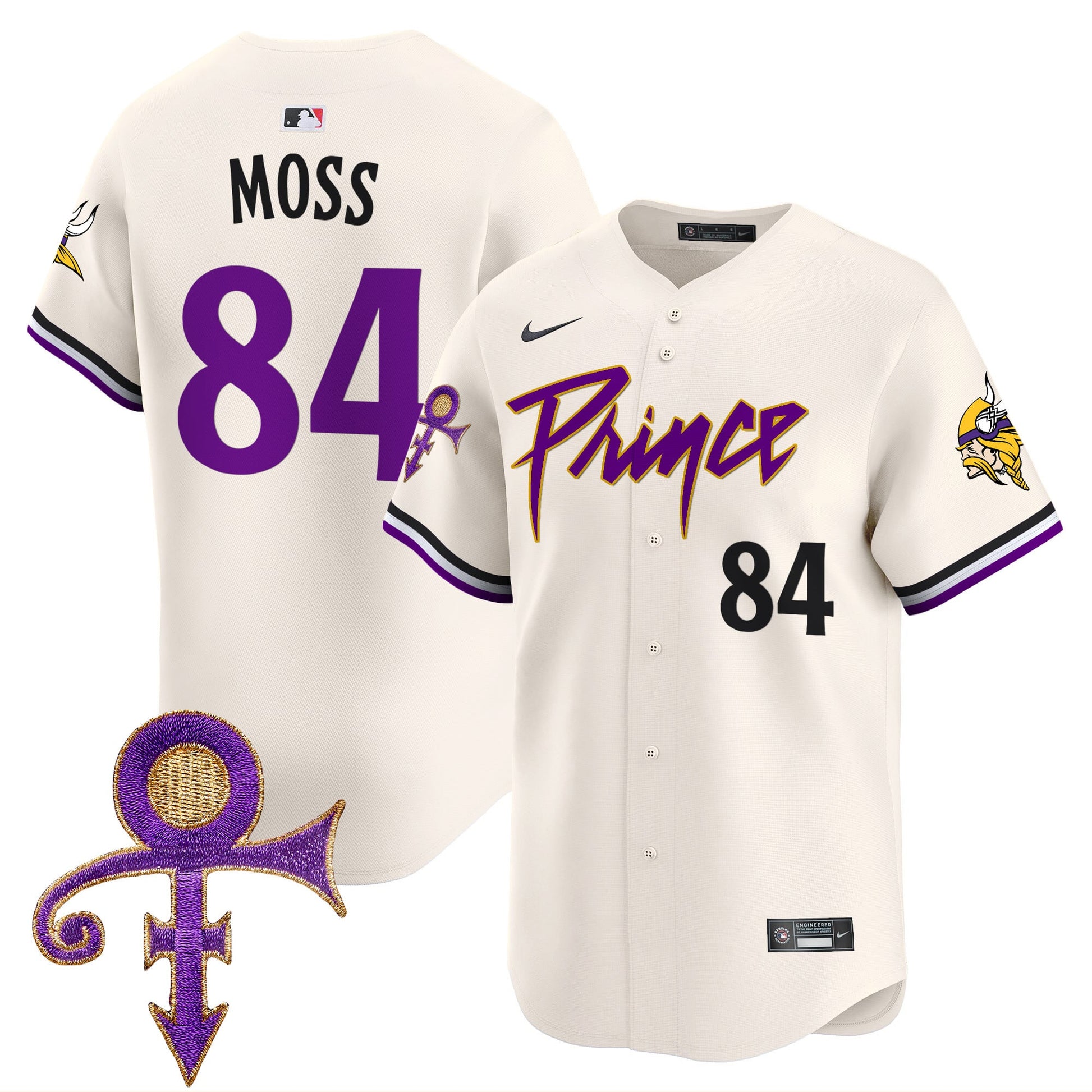 Men's Minnesota Vikings Prince Patch Vapor Premier Limited Jersey - All Stitched