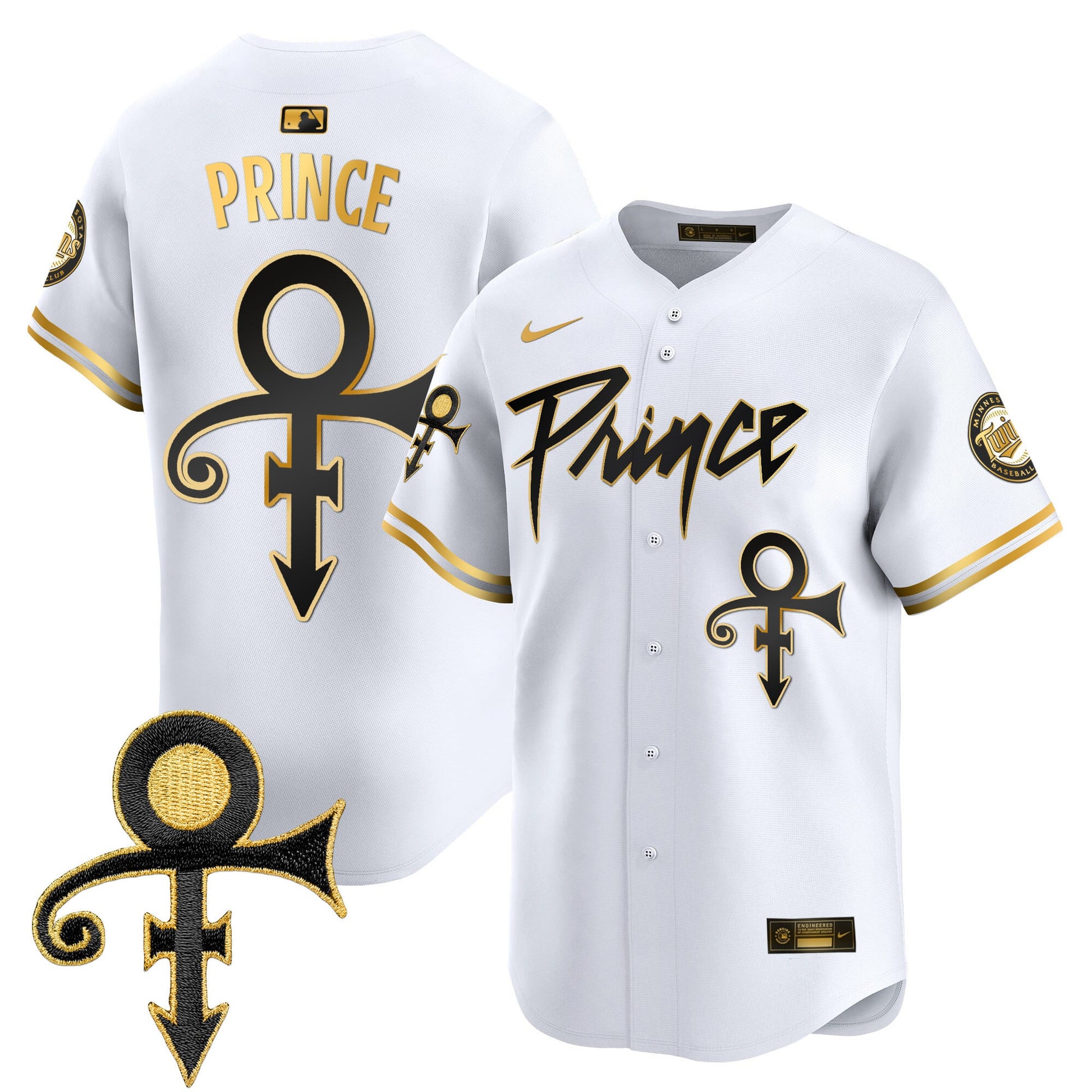 Men's Minnesota Twins Prince Patch Vapor Premier Limited Jersey V4 - All Stitched