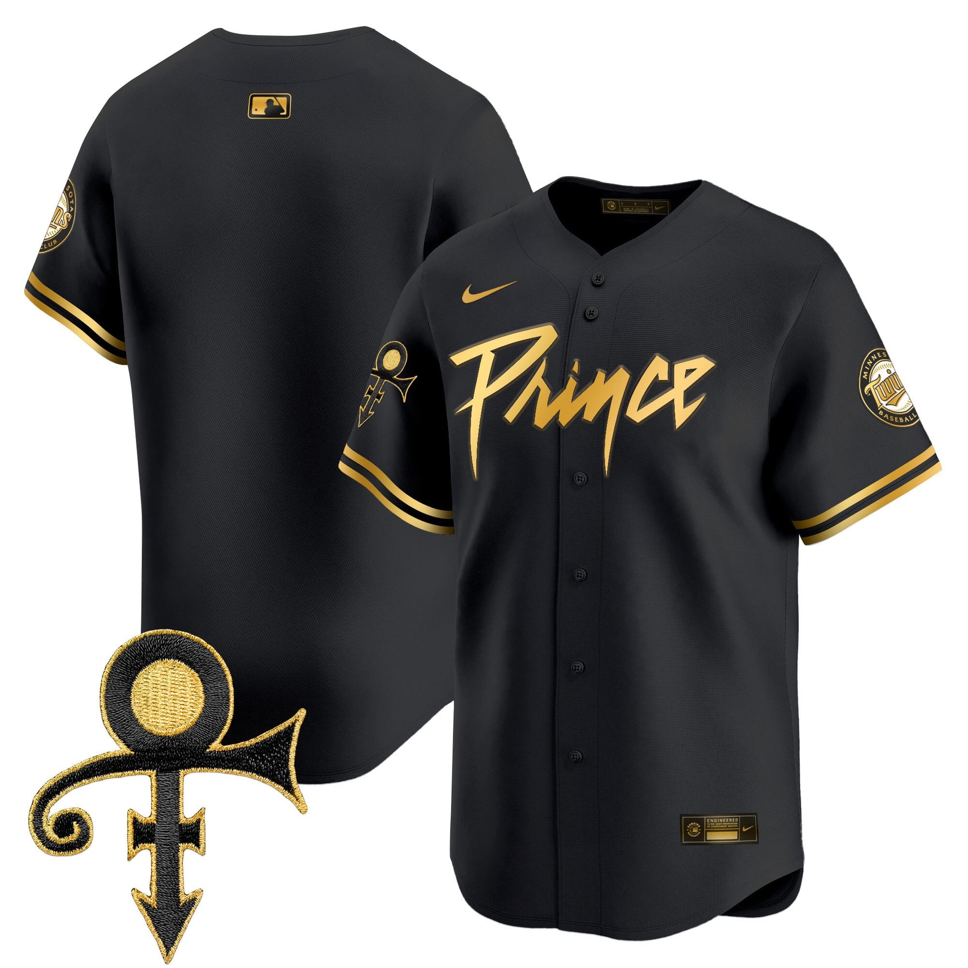 Men's Minnesota Twins Prince Patch Vapor Premier Limited Jersey V4 - All Stitched