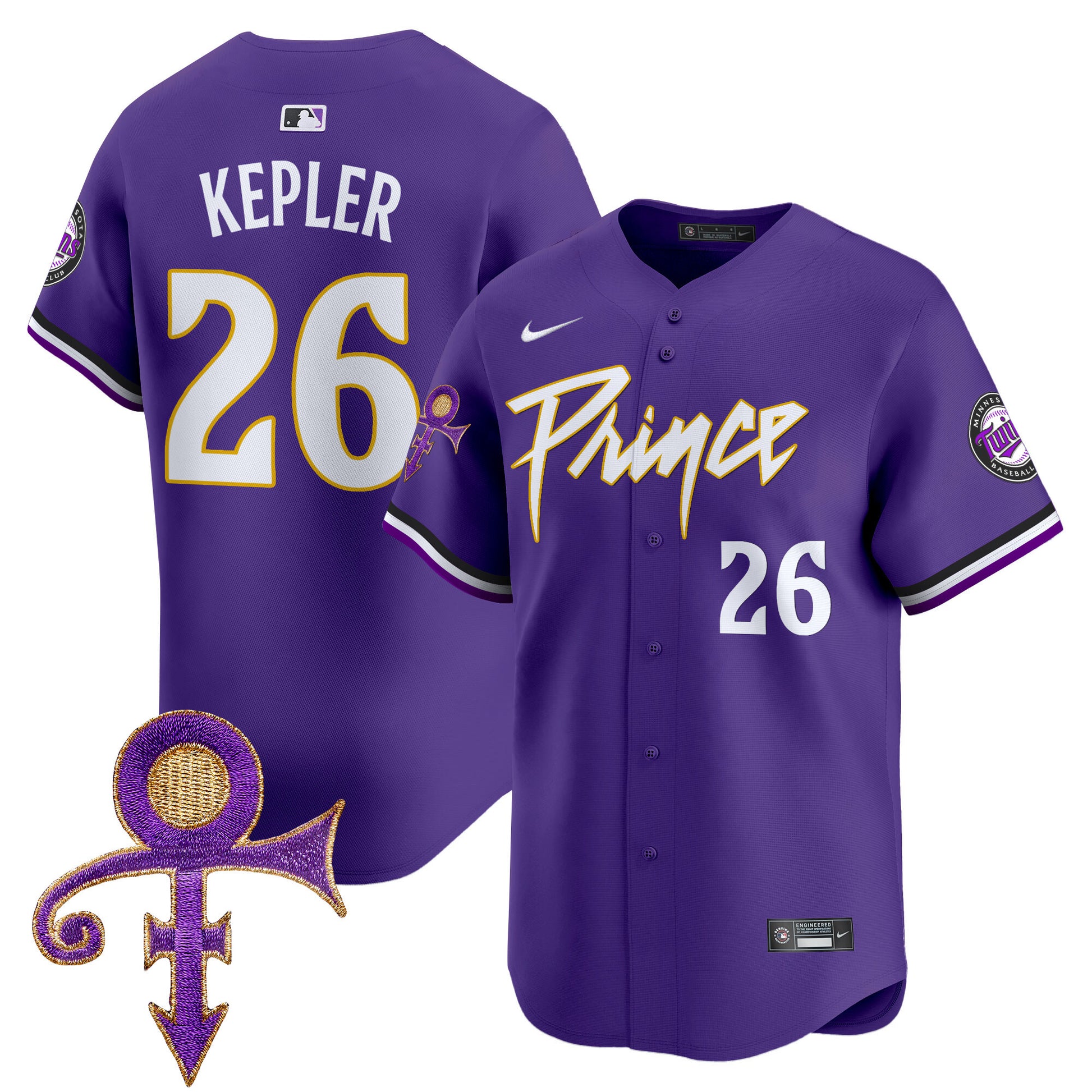 Men's Minnesota Twins Prince Patch Vapor Premier Limited Jersey V4 - All Stitched