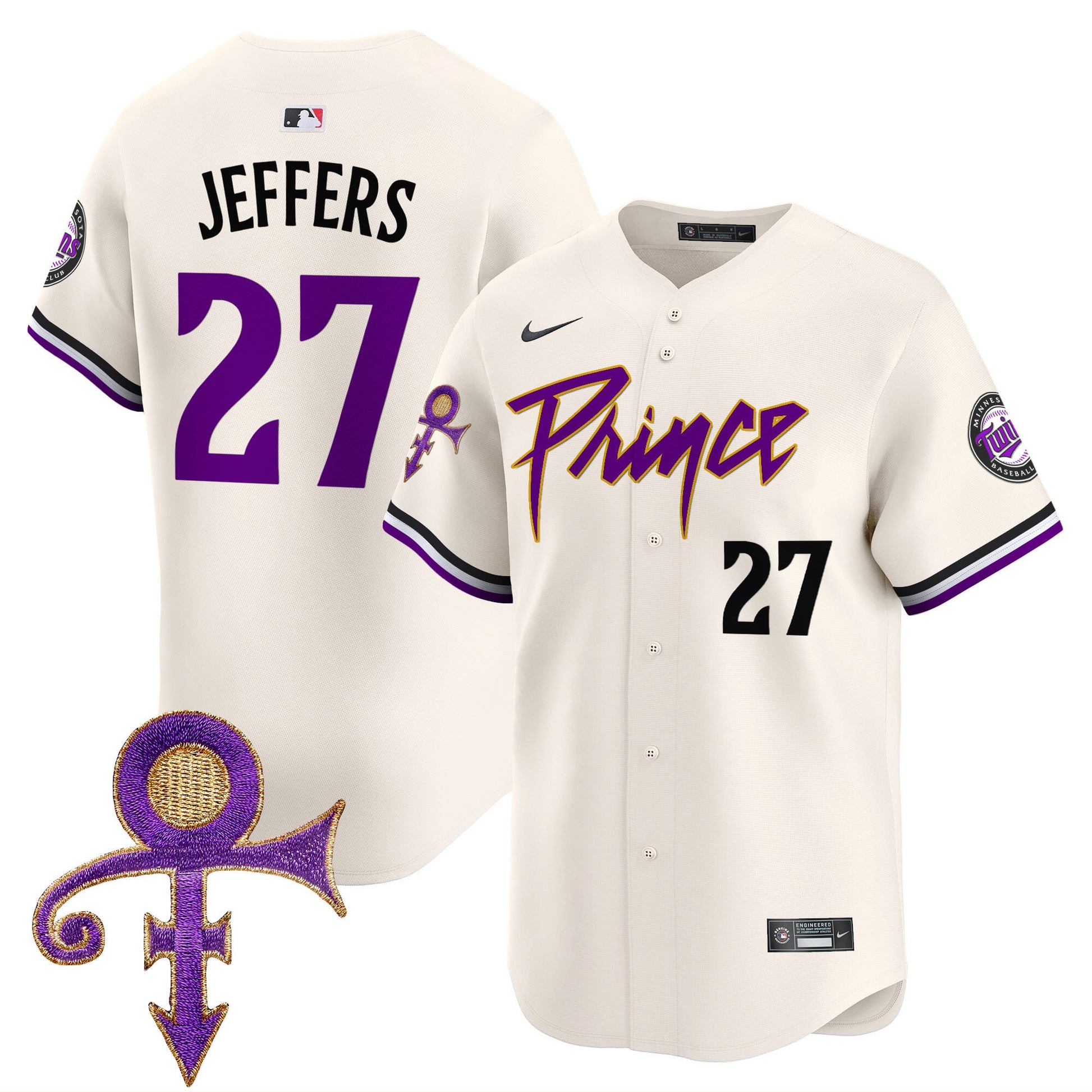 Men's Minnesota Twins Prince Patch Vapor Premier Limited Jersey V4 - All Stitched