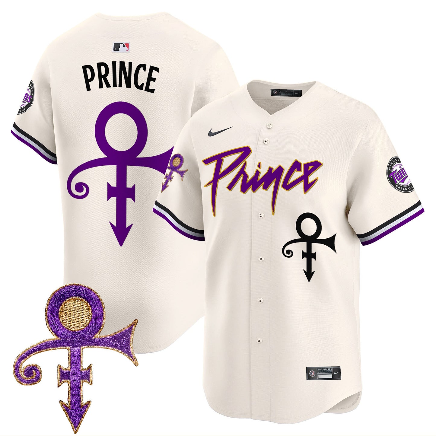 Men's Minnesota Twins Prince Patch Vapor Premier Limited Jersey V4 - All Stitched