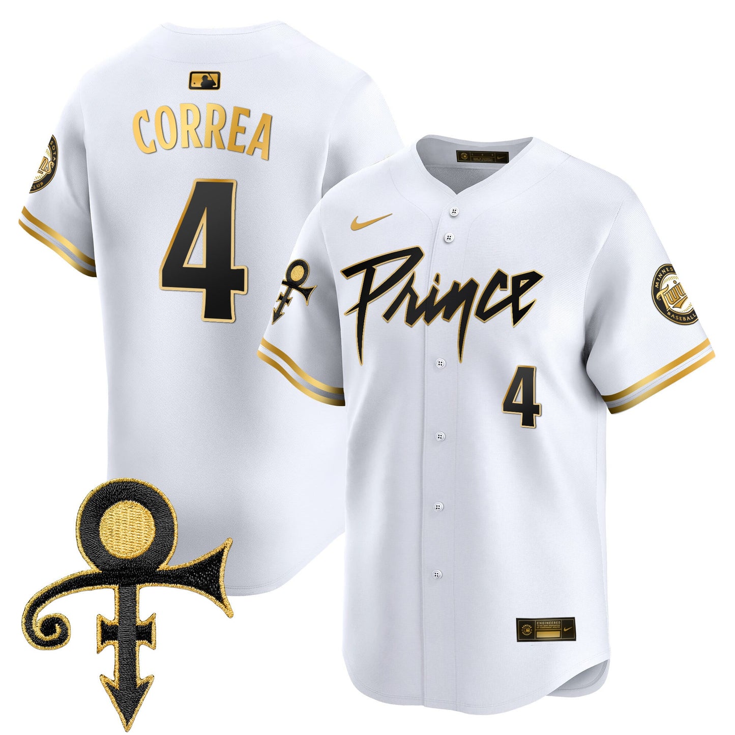 Men's Minnesota Twins Prince Patch Vapor Premier Limited Jersey V4 - All Stitched