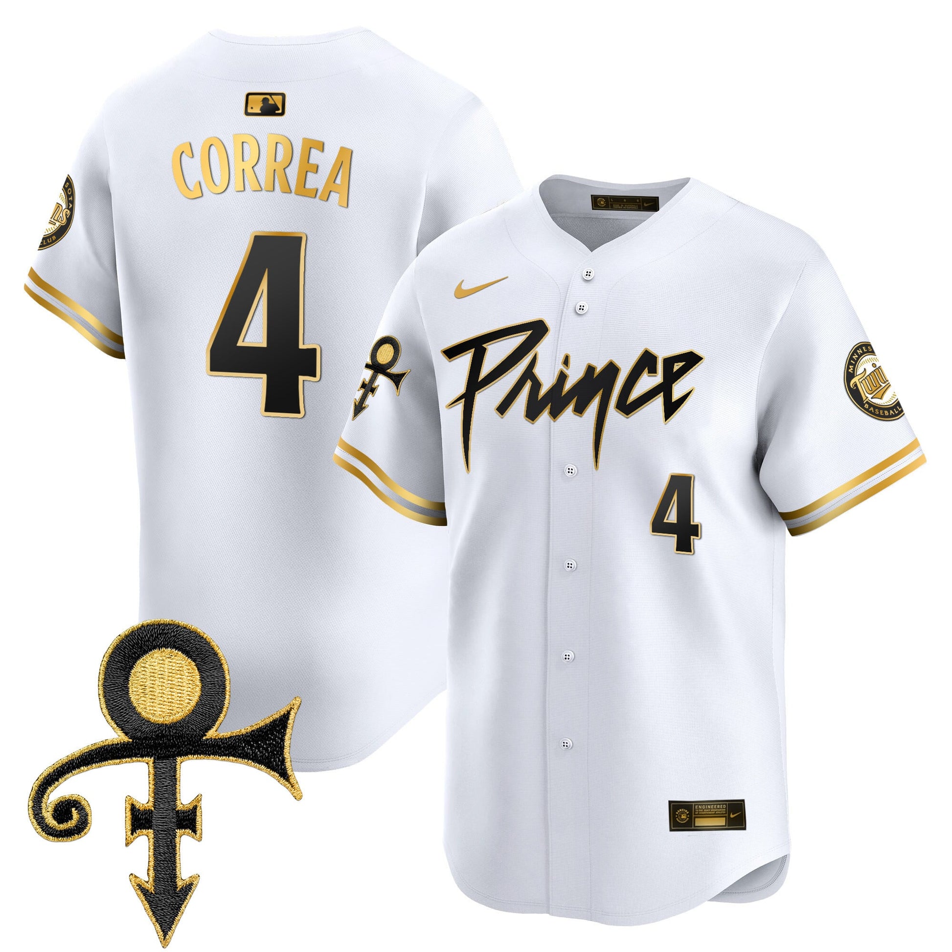 Men's Minnesota Twins Prince Patch Vapor Premier Limited Jersey V4 - All Stitched