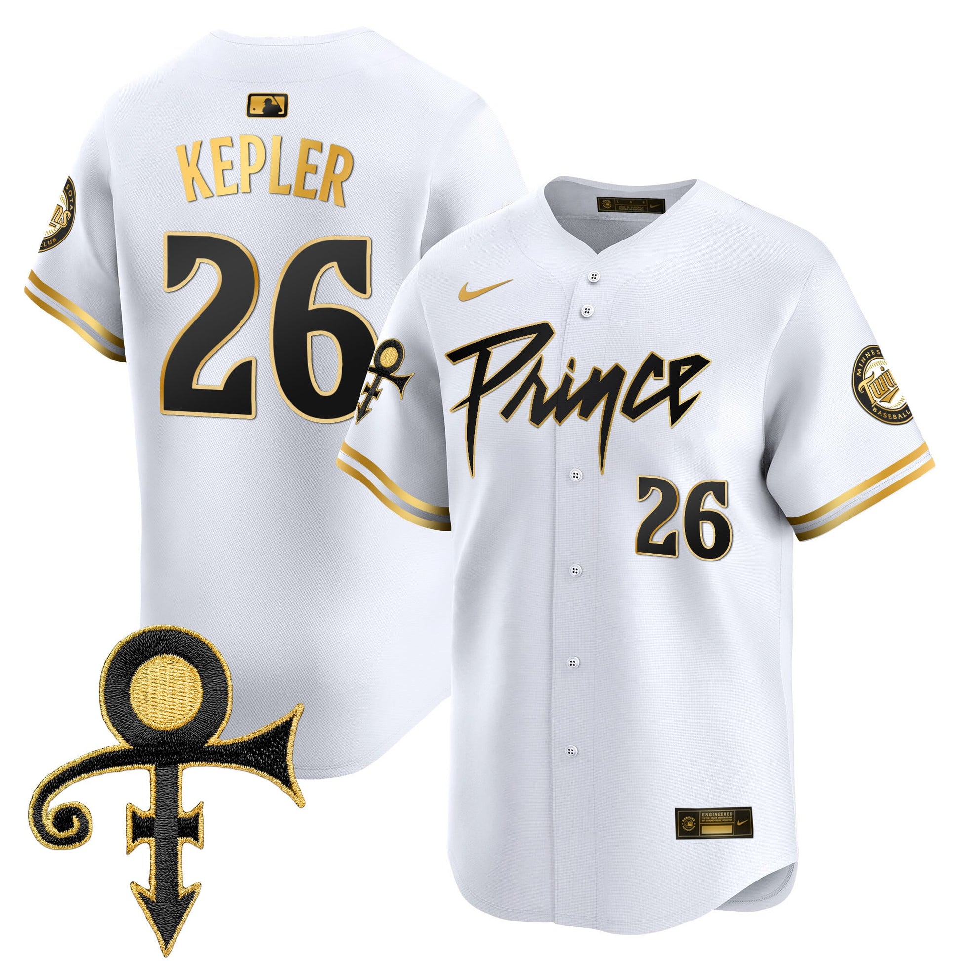 Men's Minnesota Twins Prince Patch Vapor Premier Limited Jersey V4 - All Stitched