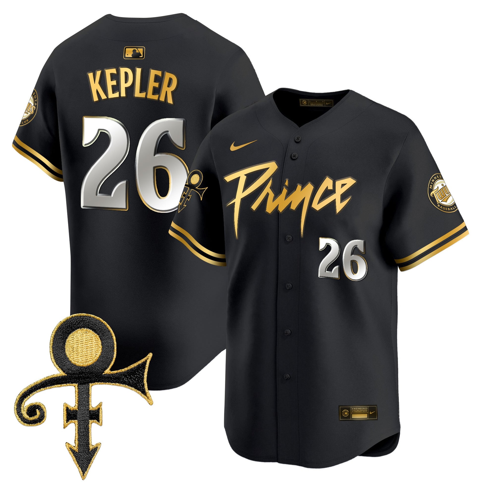 Men's Minnesota Twins Prince Patch Vapor Premier Limited Jersey V4 - All Stitched