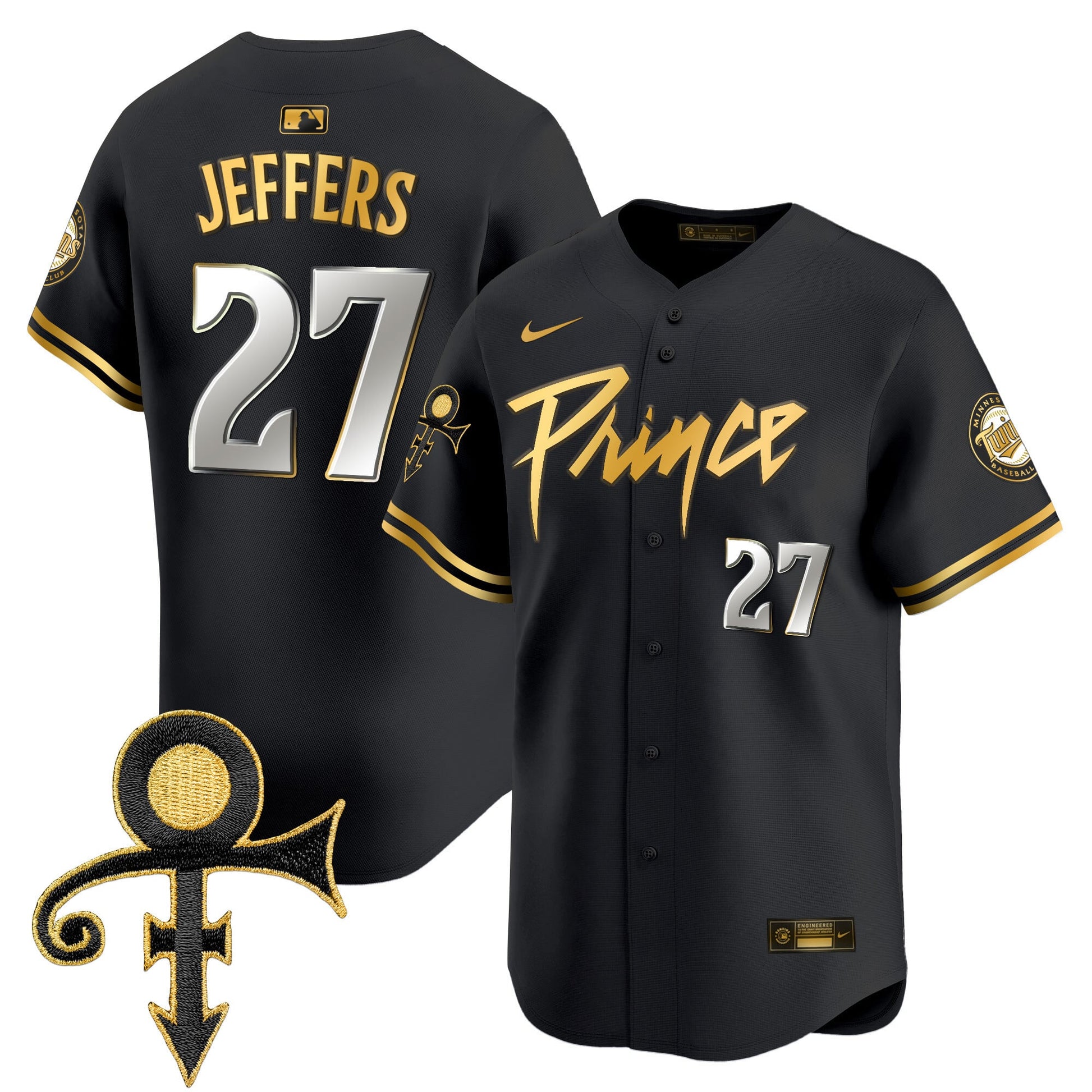 Men's Minnesota Twins Prince Patch Vapor Premier Limited Jersey V4 - All Stitched