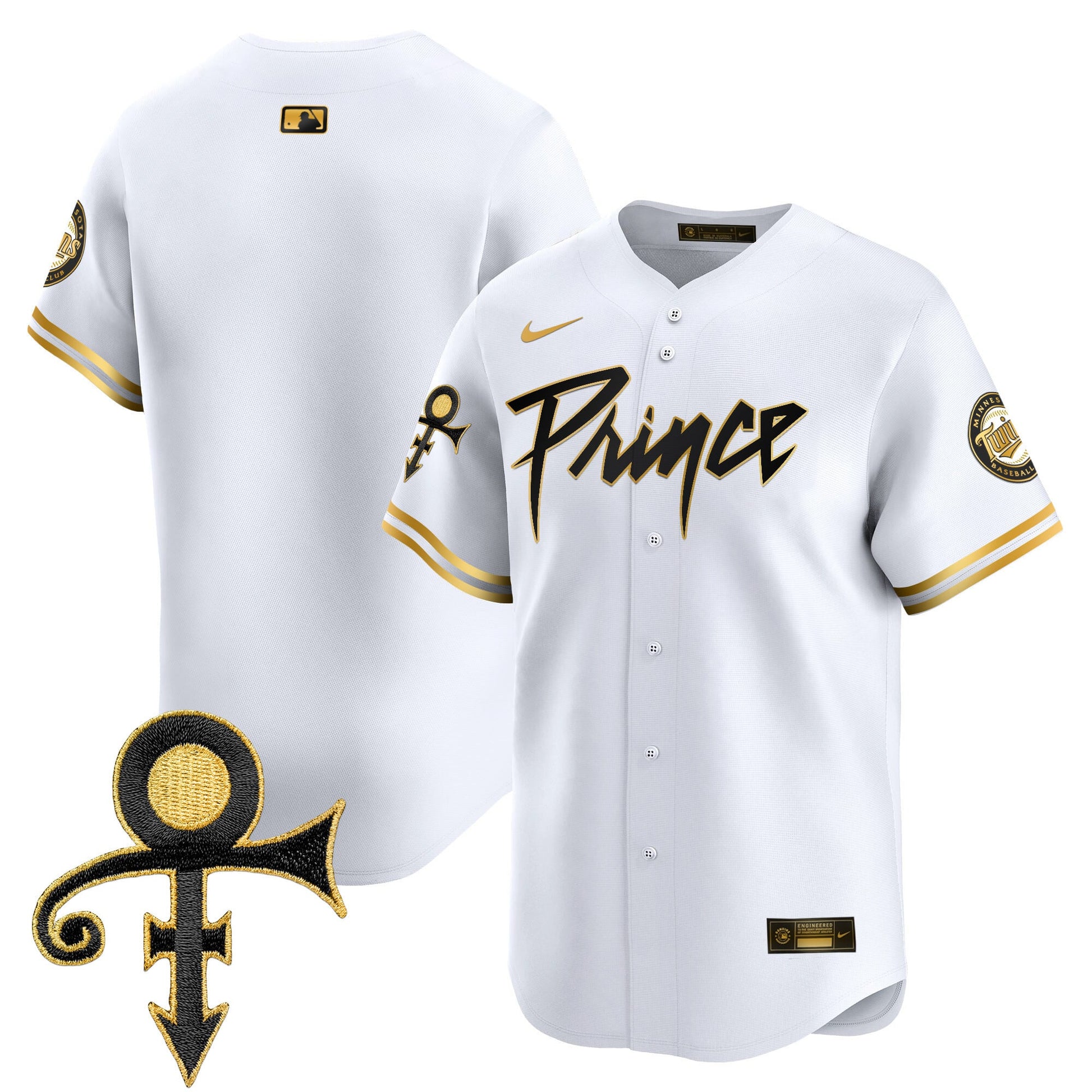 Men's Minnesota Twins Prince Patch Vapor Premier Limited Jersey V4 - All Stitched