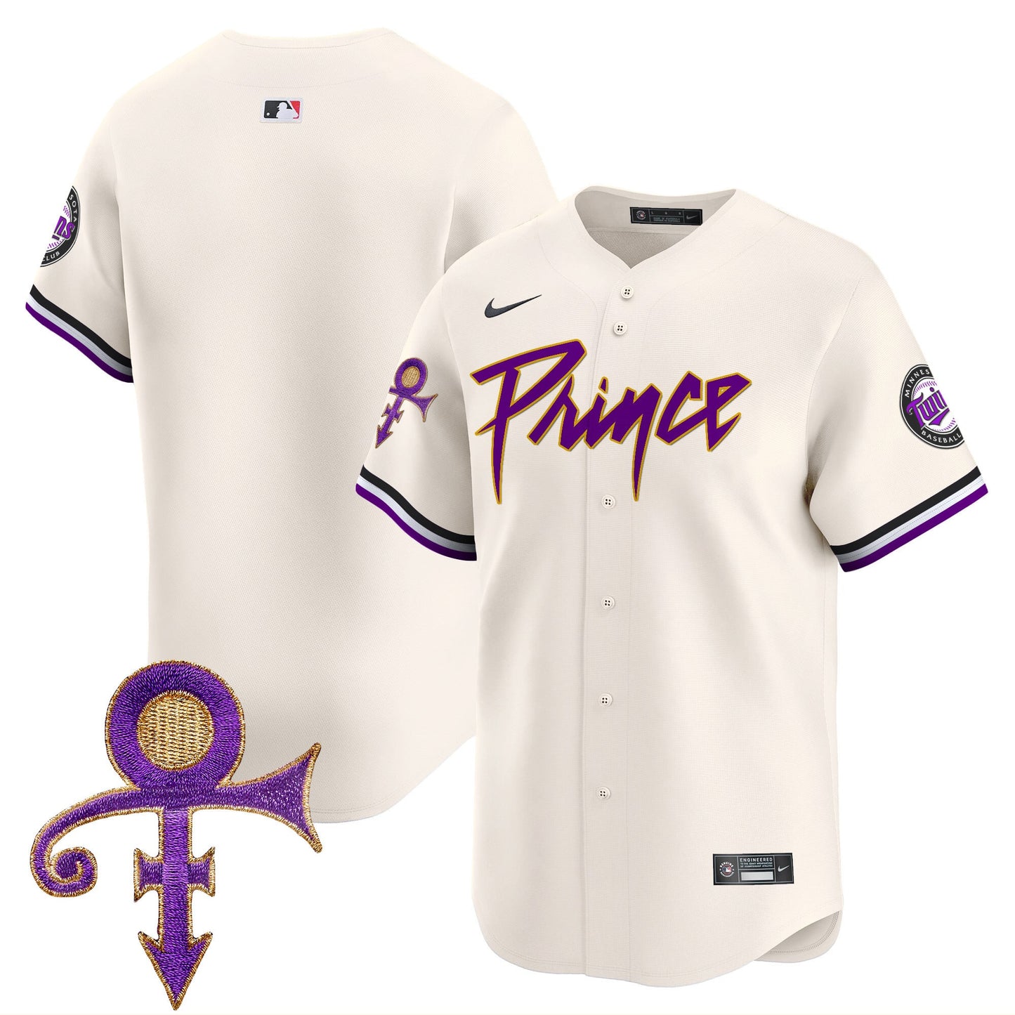 Men's Minnesota Twins Prince Patch Vapor Premier Limited Jersey V4 - All Stitched