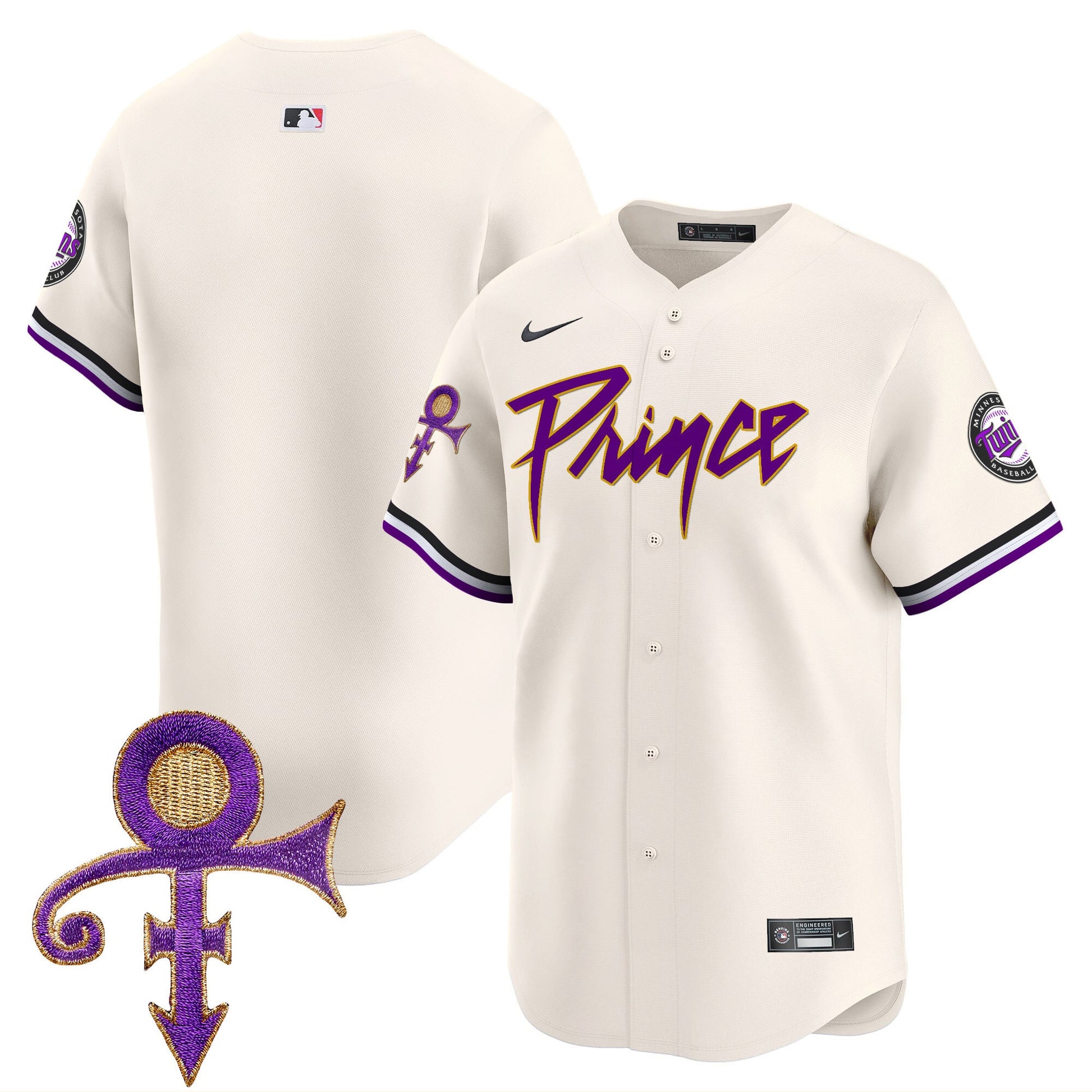 Men's Minnesota Twins Prince Patch Vapor Premier Limited Jersey V4 - All Stitched