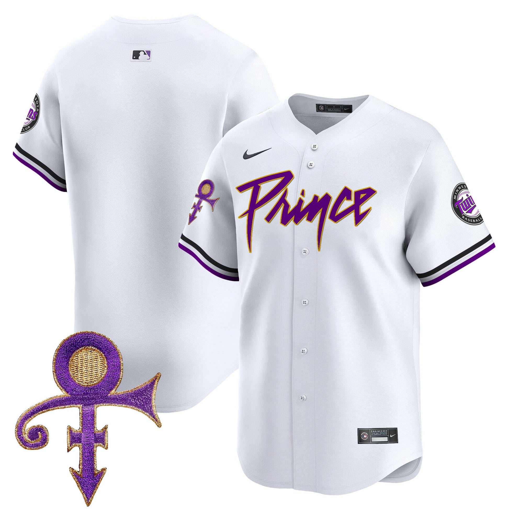 Men's Minnesota Twins Prince Patch Vapor Premier Limited Jersey V4 - All Stitched