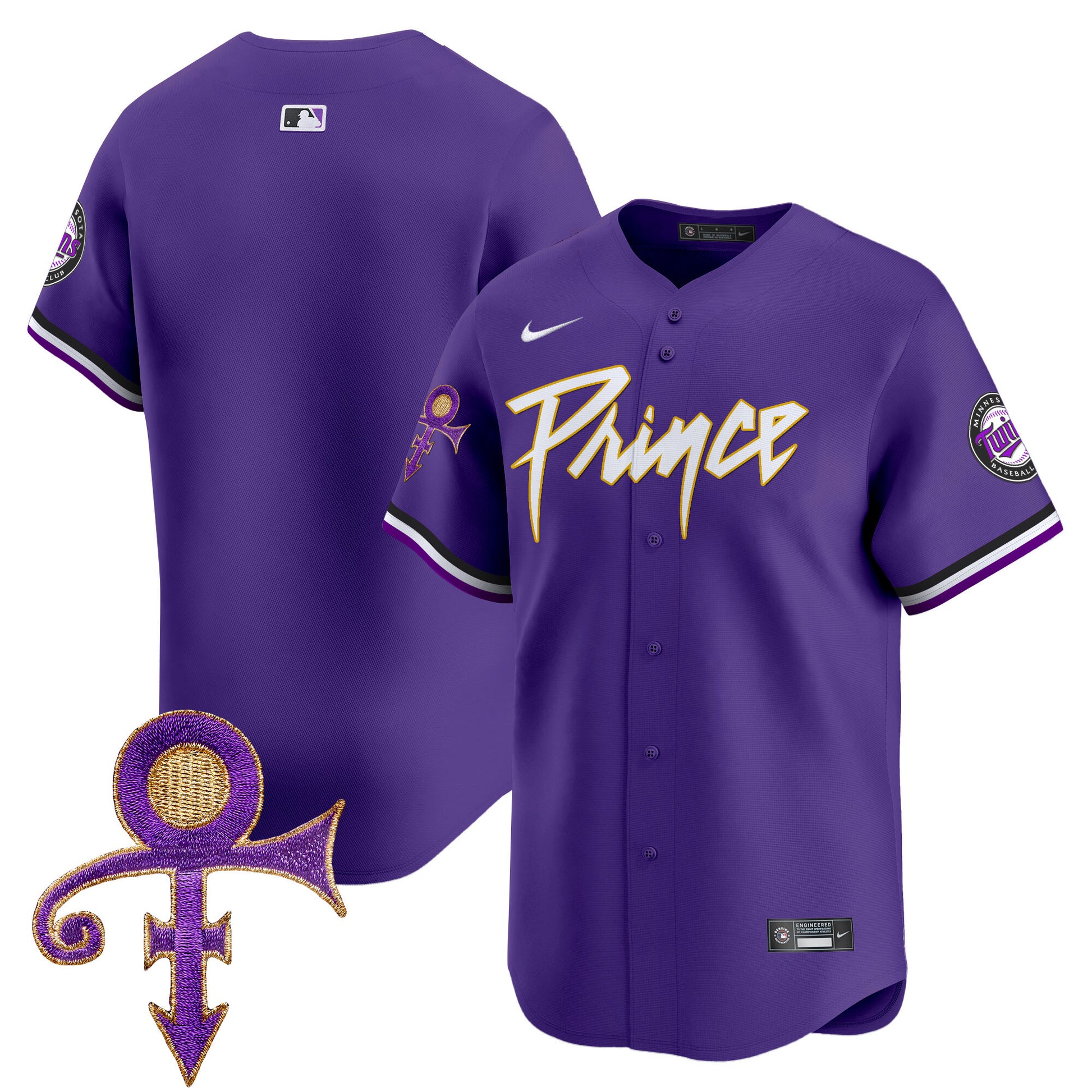 Men's Minnesota Twins Prince Patch Vapor Premier Limited Jersey V4 - All Stitched