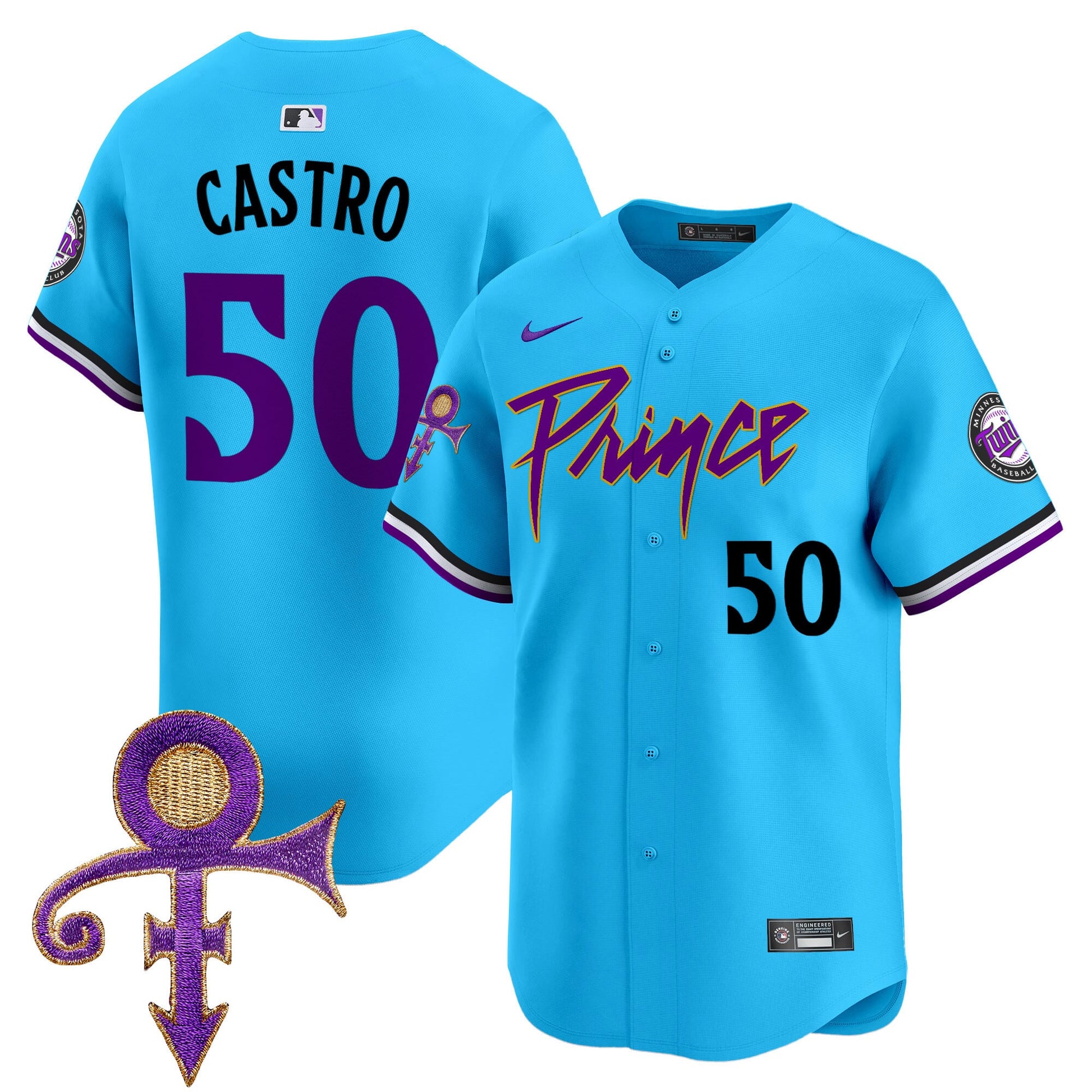 Men's Minnesota Twins Prince Patch Vapor Premier Limited Jersey V4 - All Stitched