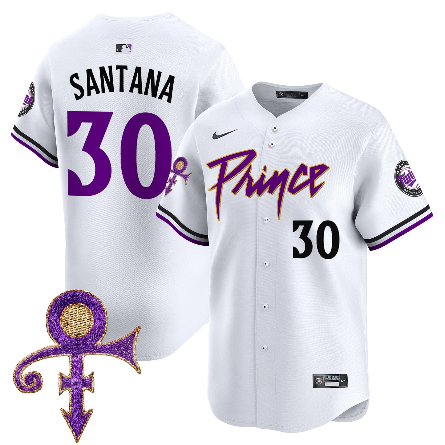 Men's Minnesota Twins Prince Patch Vapor Premier Limited Jersey V4 - All Stitched