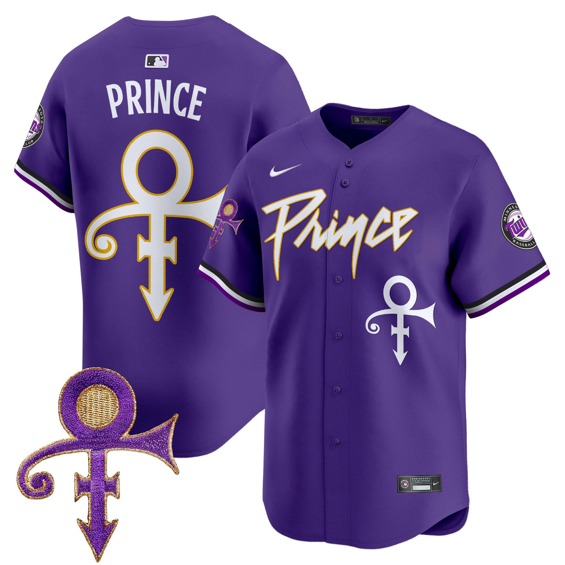 Men's Minnesota Twins Prince Patch Vapor Premier Limited Jersey V4 - All Stitched