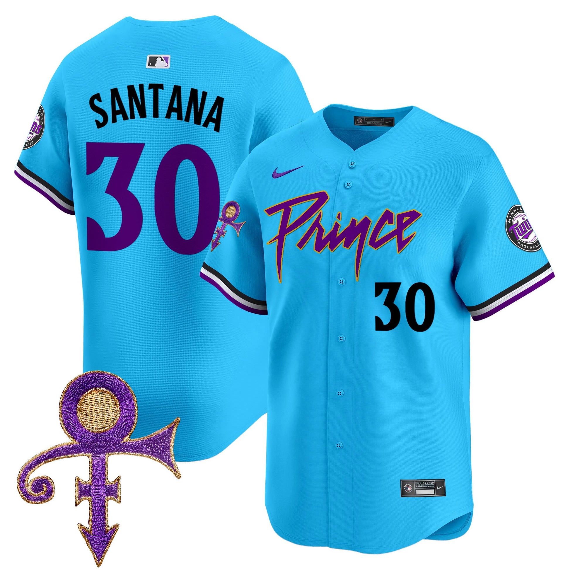Men's Minnesota Twins Prince Patch Vapor Premier Limited Jersey V4 - All Stitched