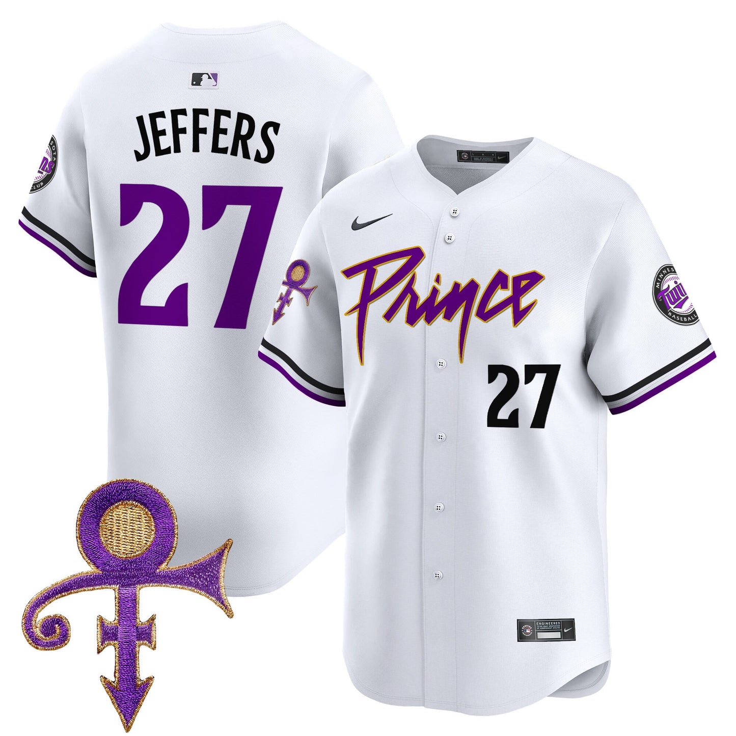 Men's Minnesota Twins Prince Patch Vapor Premier Limited Jersey V4 - All Stitched