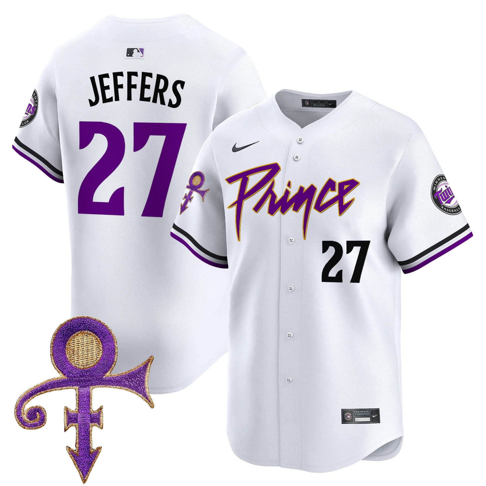 Men's Minnesota Twins Prince Patch Vapor Premier Limited Jersey V4 - All Stitched