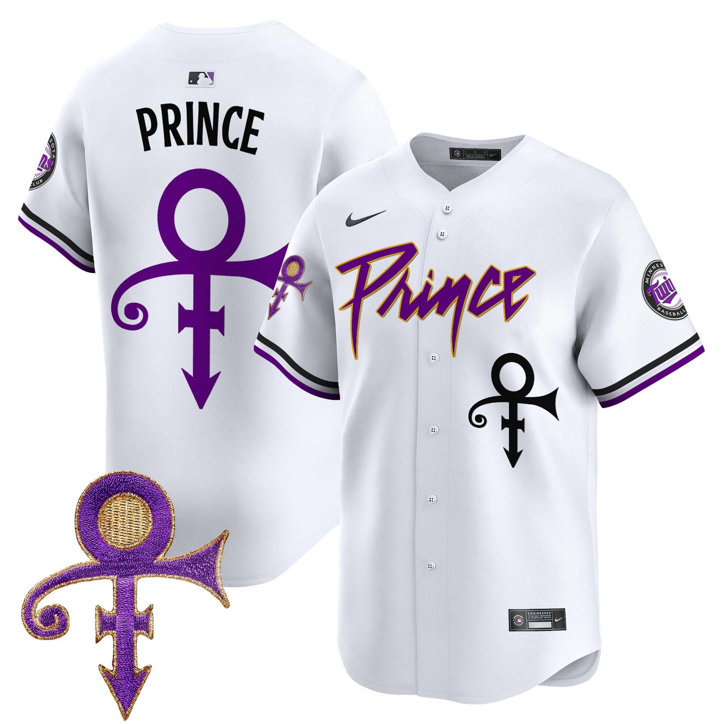 Men's Minnesota Twins Prince Patch Vapor Premier Limited Jersey V4 - All Stitched