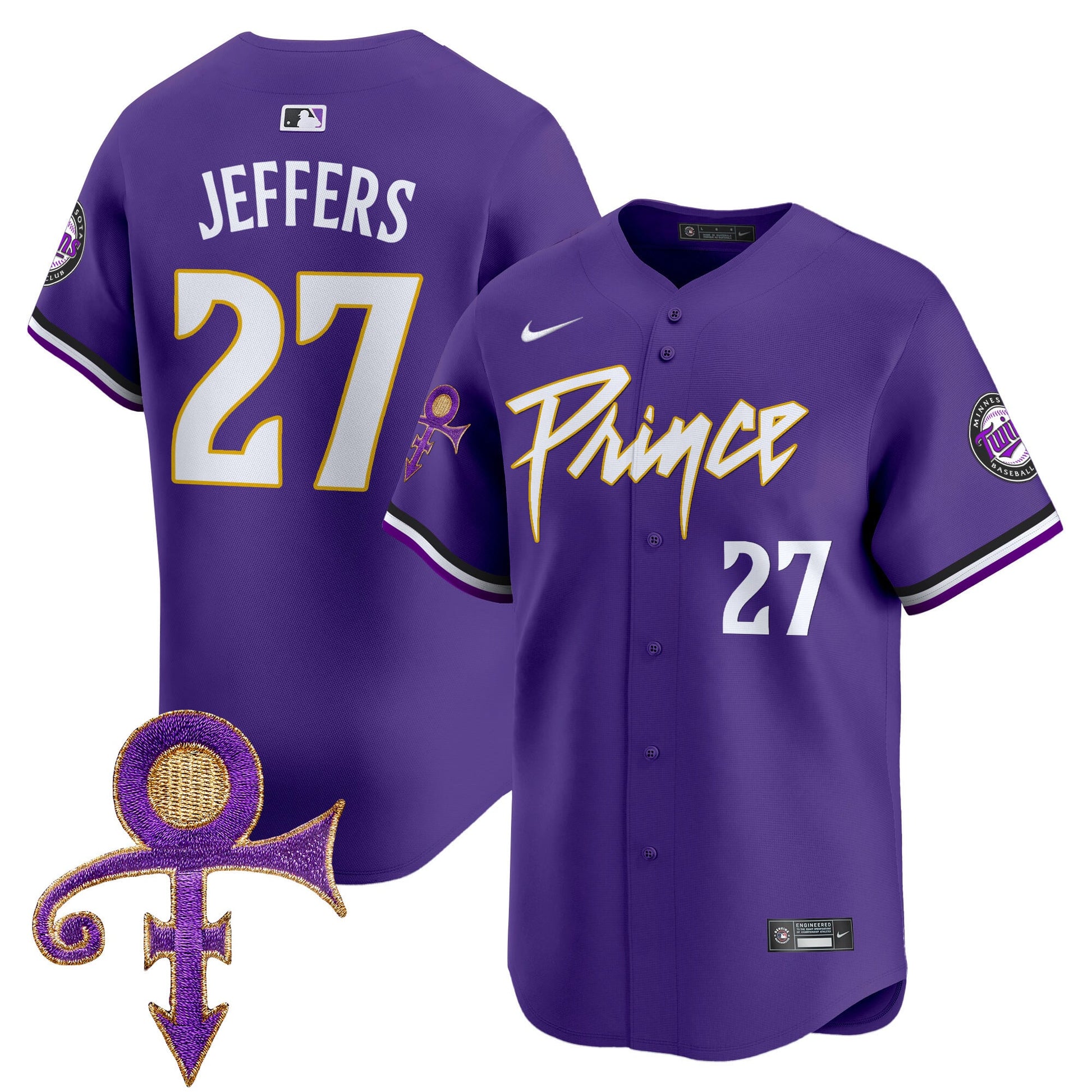 Men's Minnesota Twins Prince Patch Vapor Premier Limited Jersey V4 - All Stitched