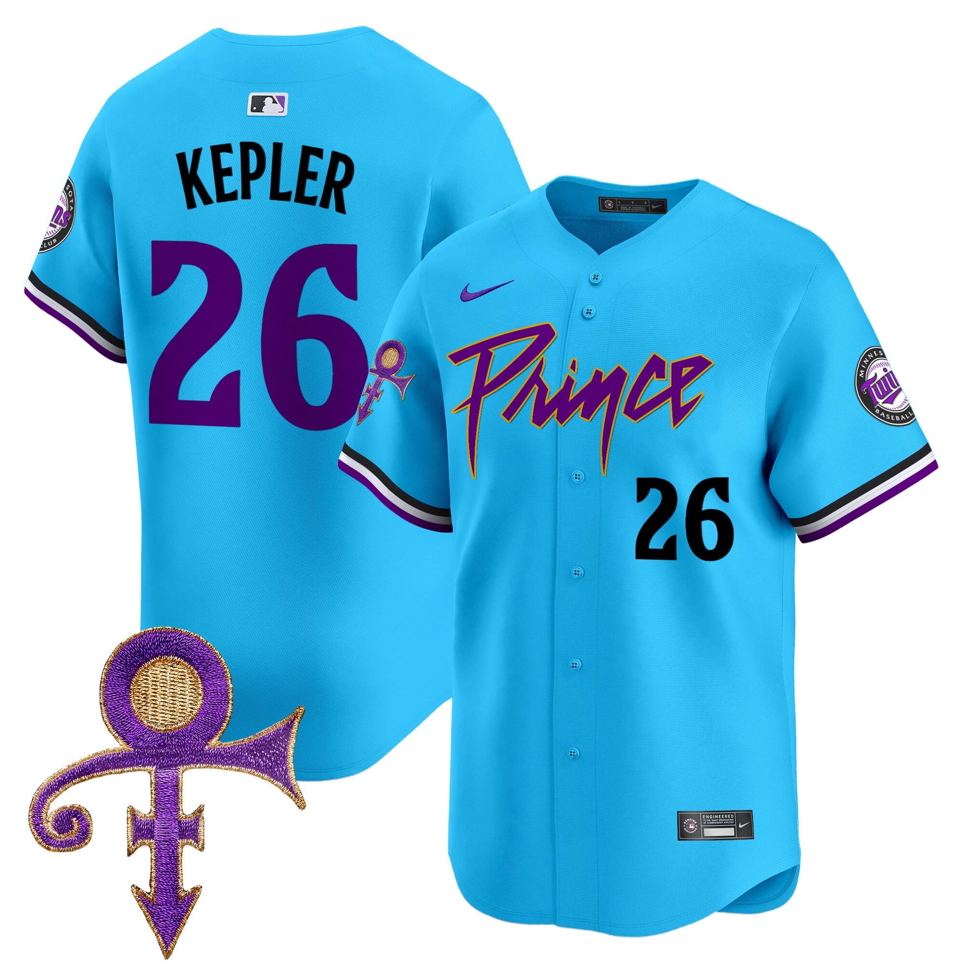 Men's Minnesota Twins Prince Patch Vapor Premier Limited Jersey V4 - All Stitched