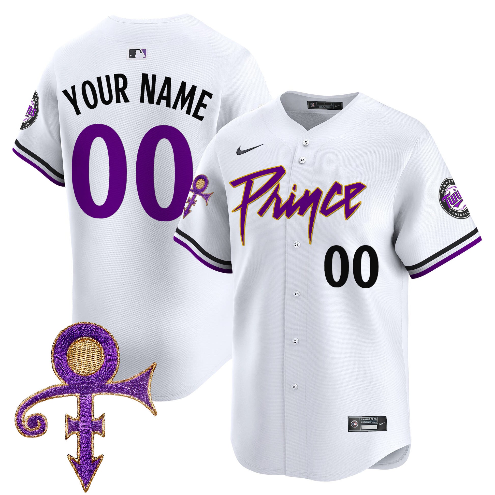 Minnesota Twins Prince Patch Vapor Premier Limited Custom Jersey V4 - All Stitched
