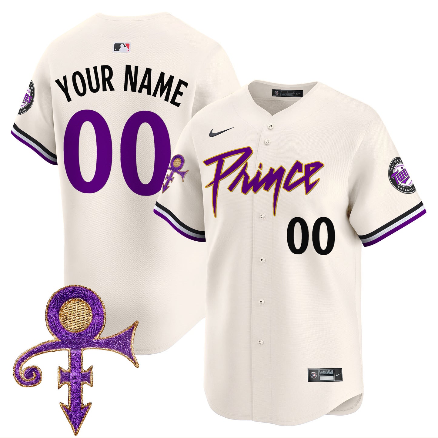 Minnesota Twins Prince Patch Vapor Premier Limited Custom Jersey V4 - All Stitched