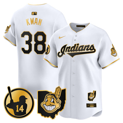 Men's Cleveland Indians Larry Doby Patch Vapor Premier Limited Jersey - All Stitched