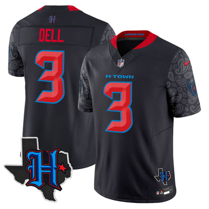 Men's Houston Texans 2024 Texas Patch Vapor Limited Jersey V4 - All Stitched