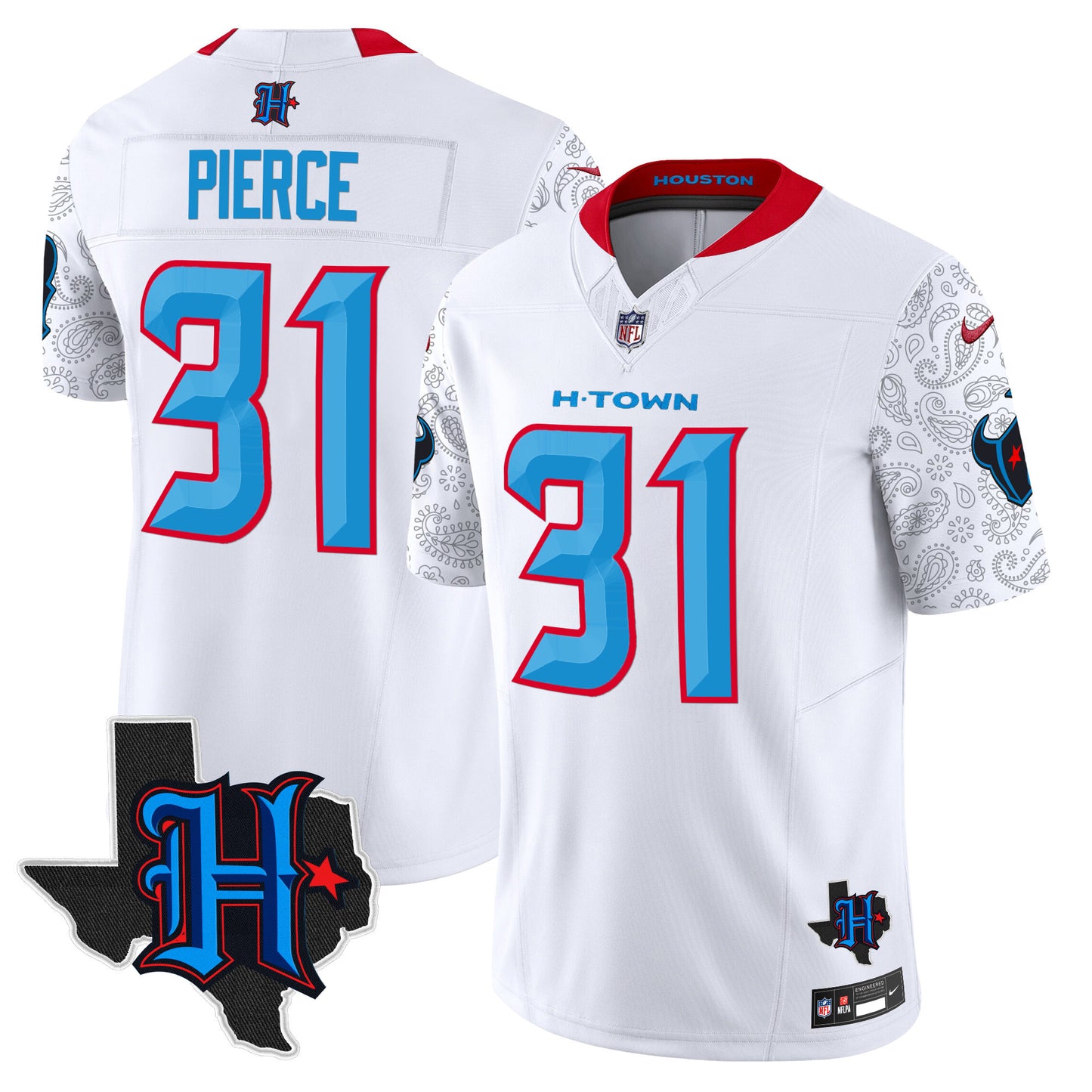 Men's Houston Texans 2024 Texas Patch Vapor Limited Jersey V4 - All Stitched