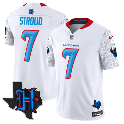 Men's Houston Texans 2024 Texas Patch Vapor Limited Jersey V4 - All Stitched