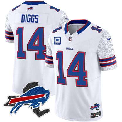 Men's Bills New York Patch Vapor Limited Jersey V2 - All Stitched