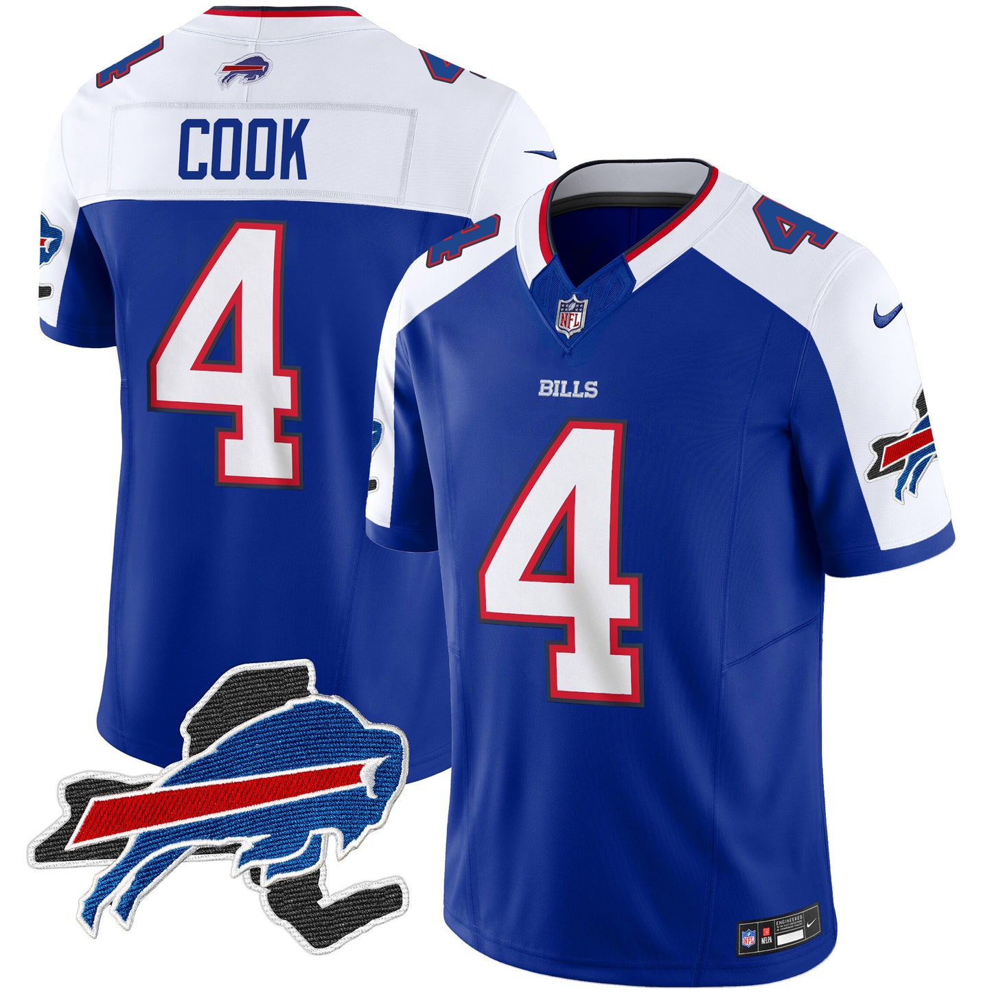 Men's Bills New York Patch Vapor Limited Jersey V2 - All Stitched
