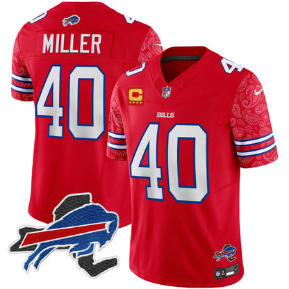 Men's Bills New York Patch Vapor Limited Jersey V2 - All Stitched
