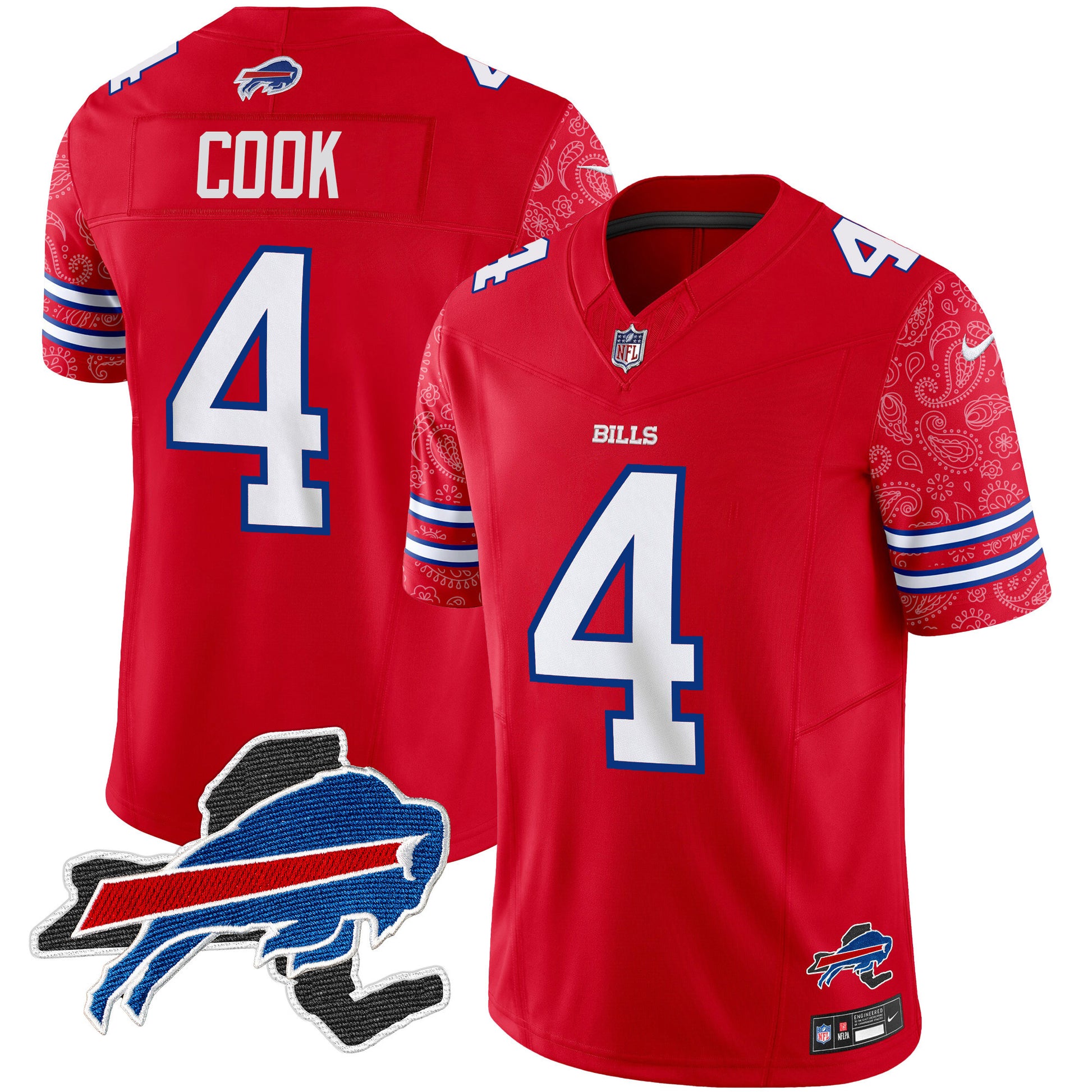 Men's Bills New York Patch Vapor Limited Jersey V2 - All Stitched