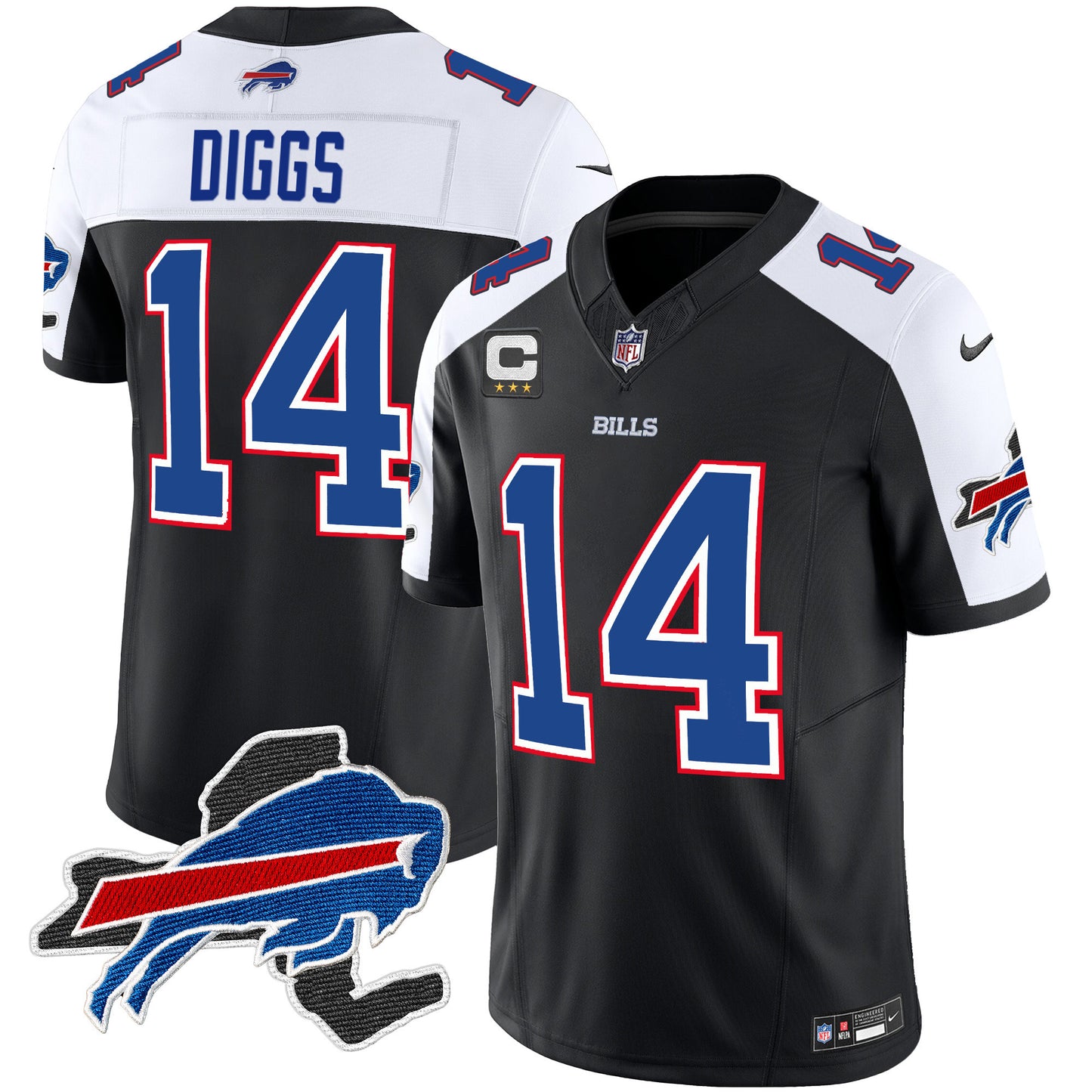 Men's Bills New York Patch Vapor Limited Jersey V2 - All Stitched