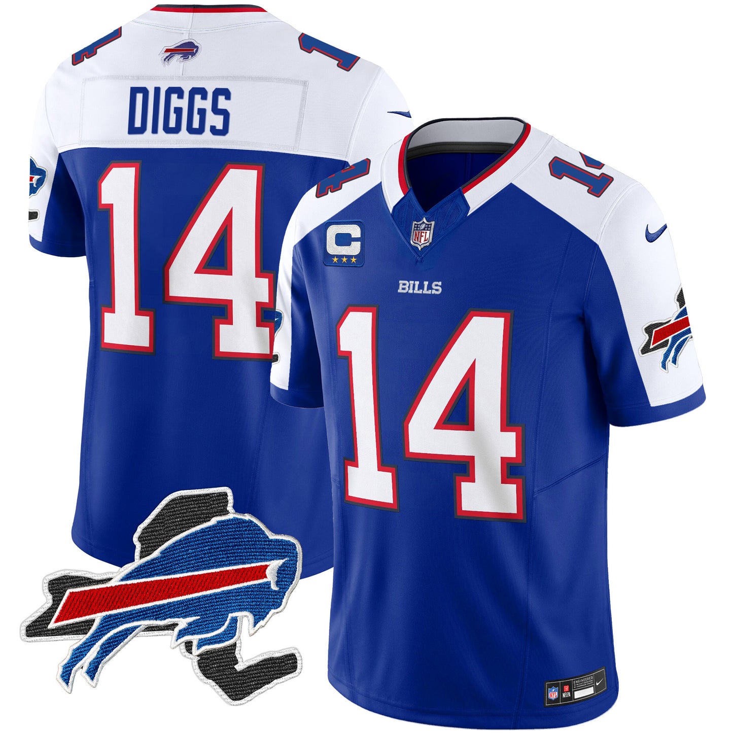 Men's Bills New York Patch Vapor Limited Jersey V2 - All Stitched