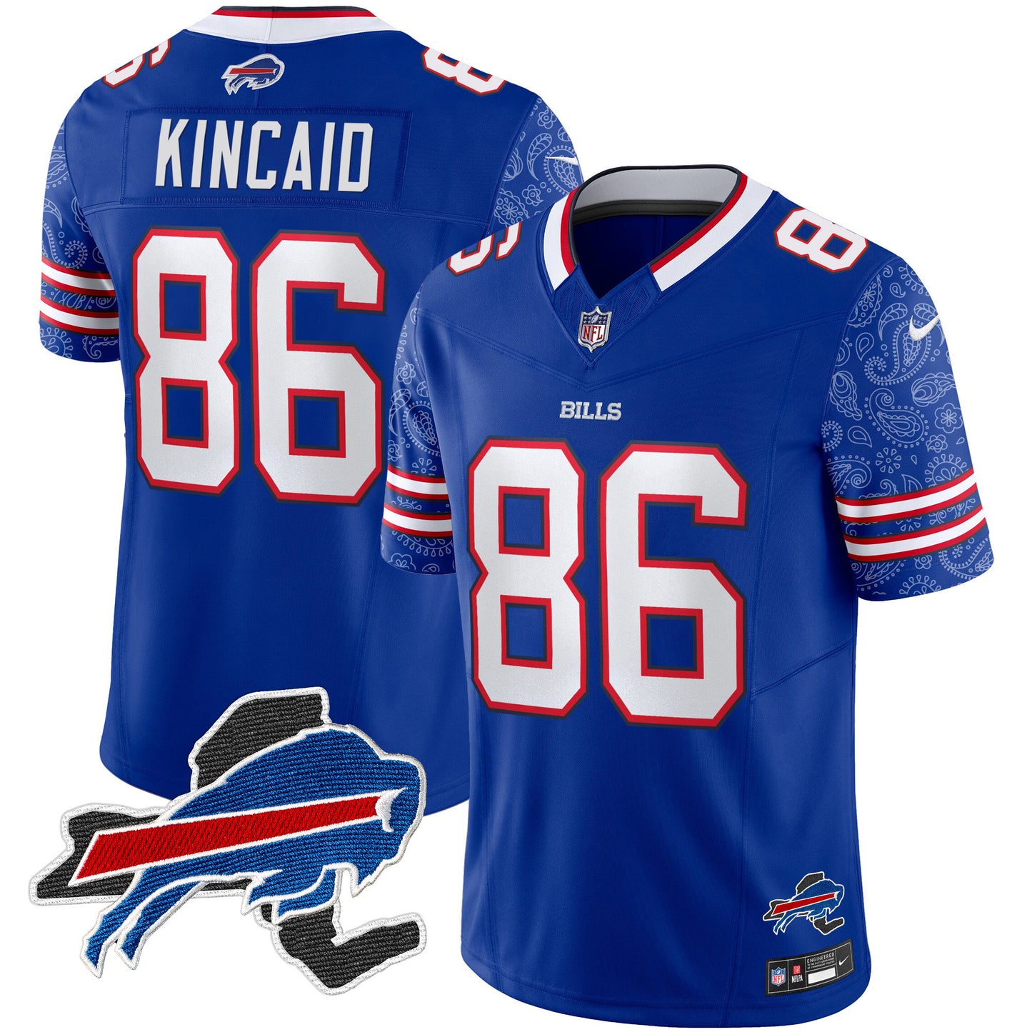 Men's Bills New York Patch Vapor Limited Jersey V2 - All Stitched