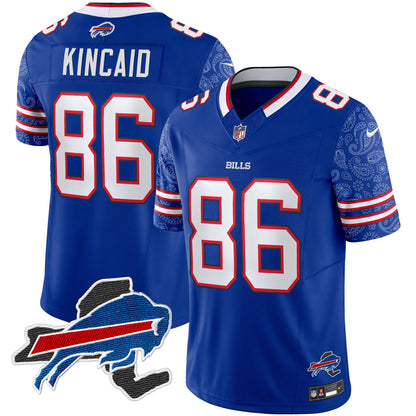 Men's Bills New York Patch Vapor Limited Jersey V2 - All Stitched