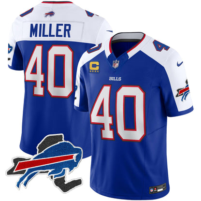 Men's Bills New York Patch Vapor Limited Jersey V2 - All Stitched