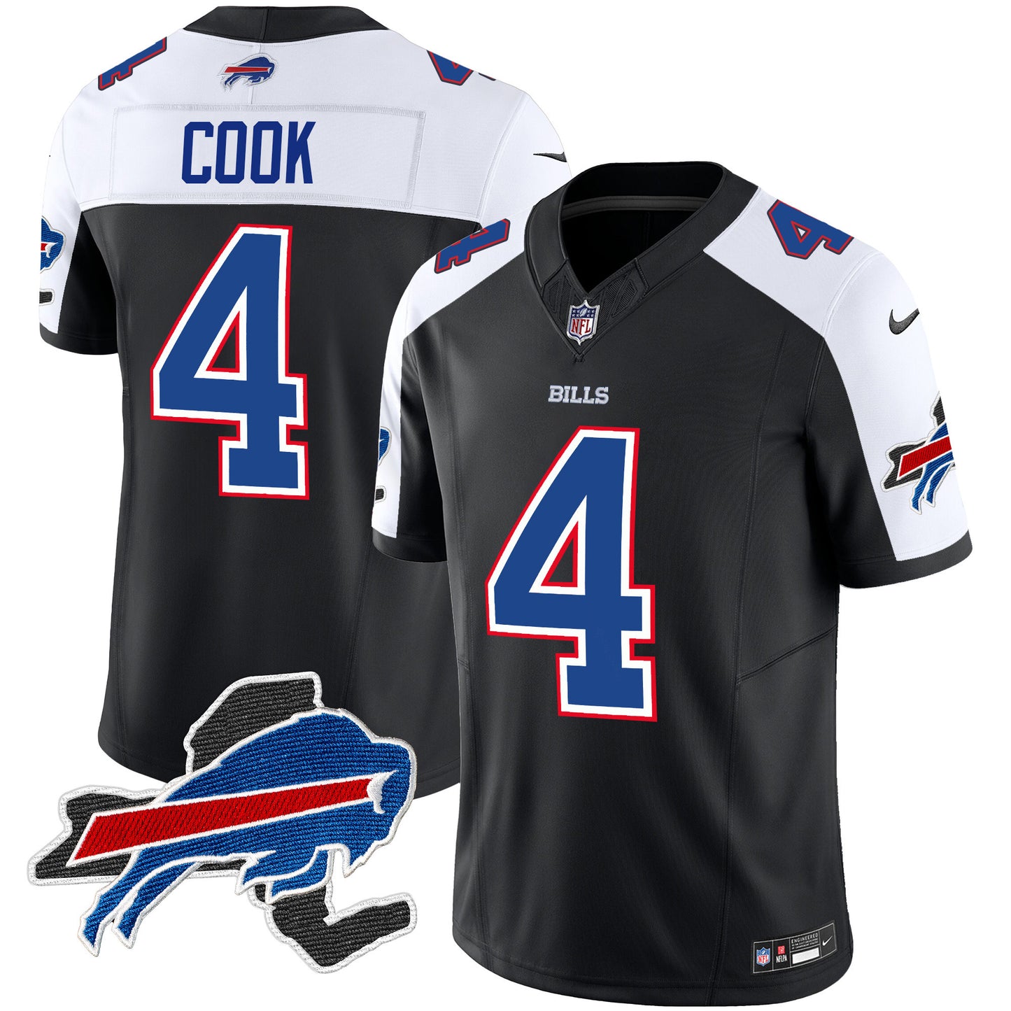 Men's Bills New York Patch Vapor Limited Jersey V2 - All Stitched
