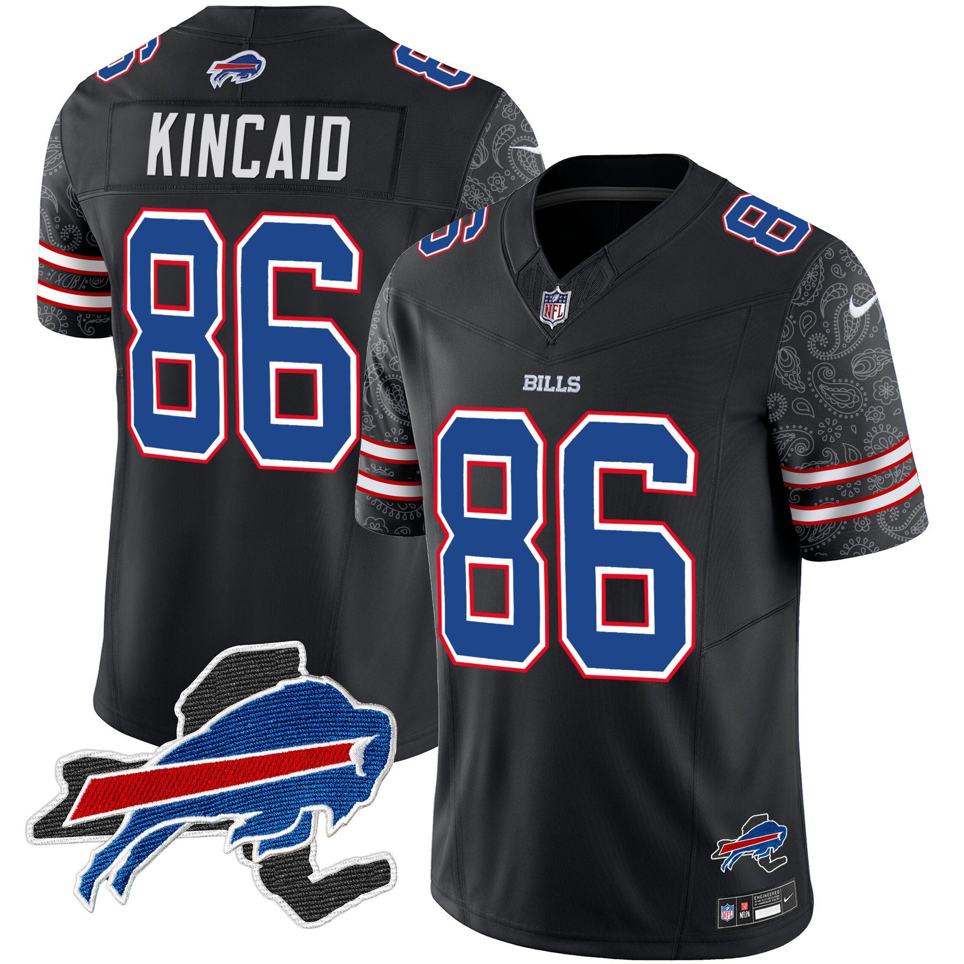 Men's Bills New York Patch Vapor Limited Jersey V2 - All Stitched