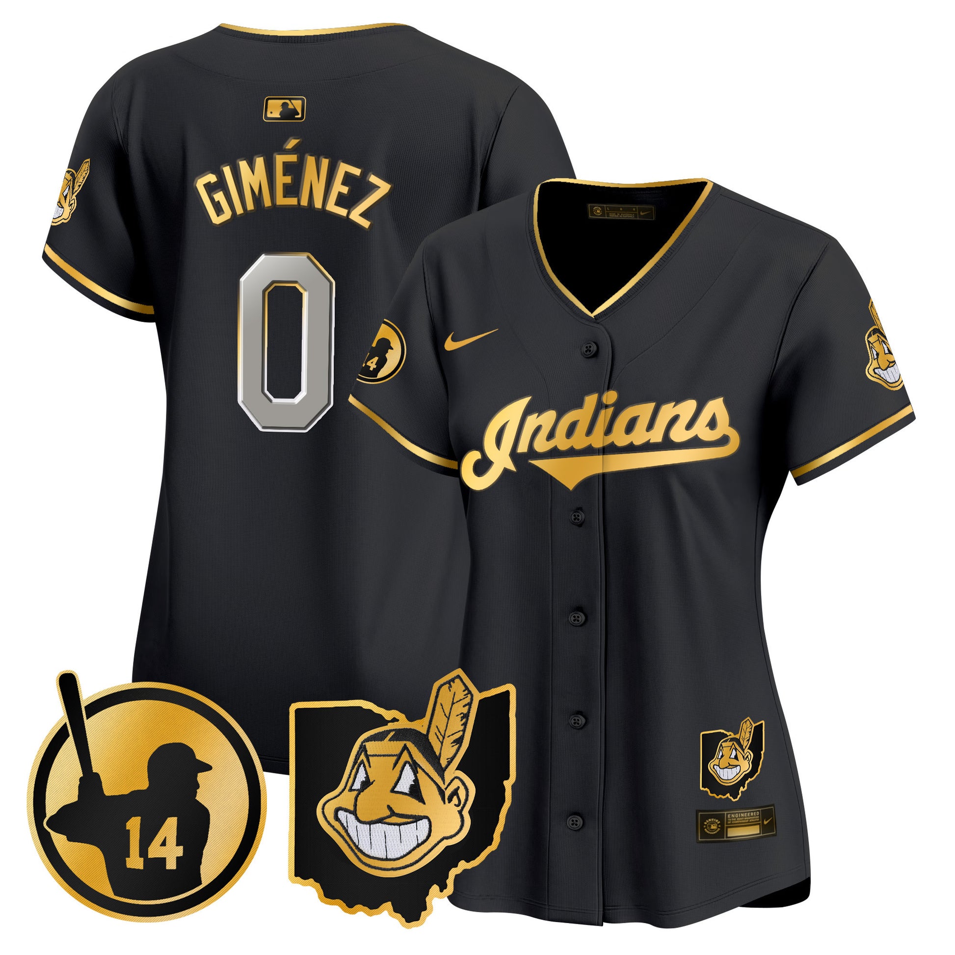 Women's Cleveland Indians Larry Doby Patch Vapor Premier Limited Jersey - All Stitched