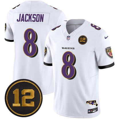 Men's Ravens Jacoby Jones Patch Vapor Limited Jersey - All Stitched