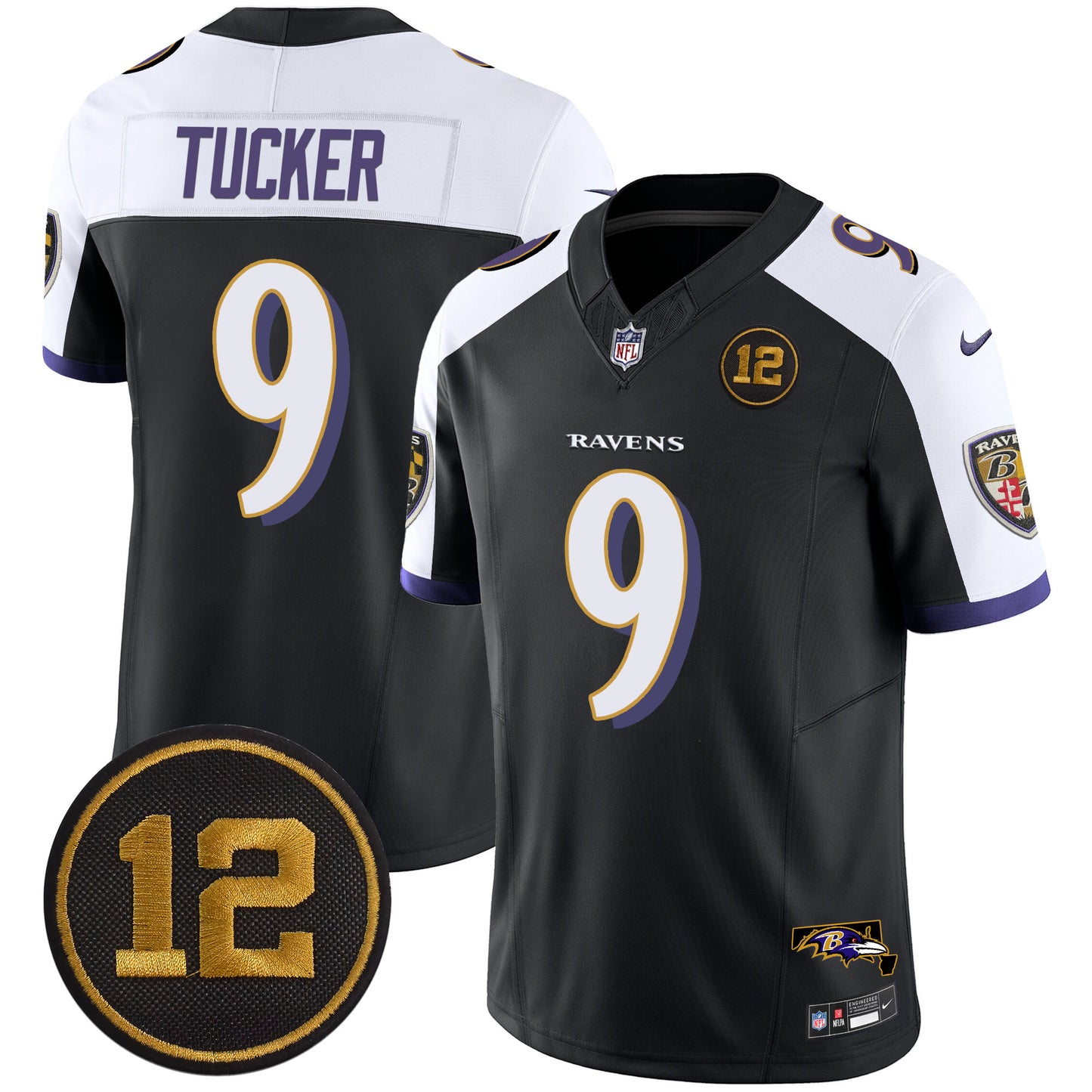 Men's Ravens Jacoby Jones Patch Vapor Limited Jersey - All Stitched