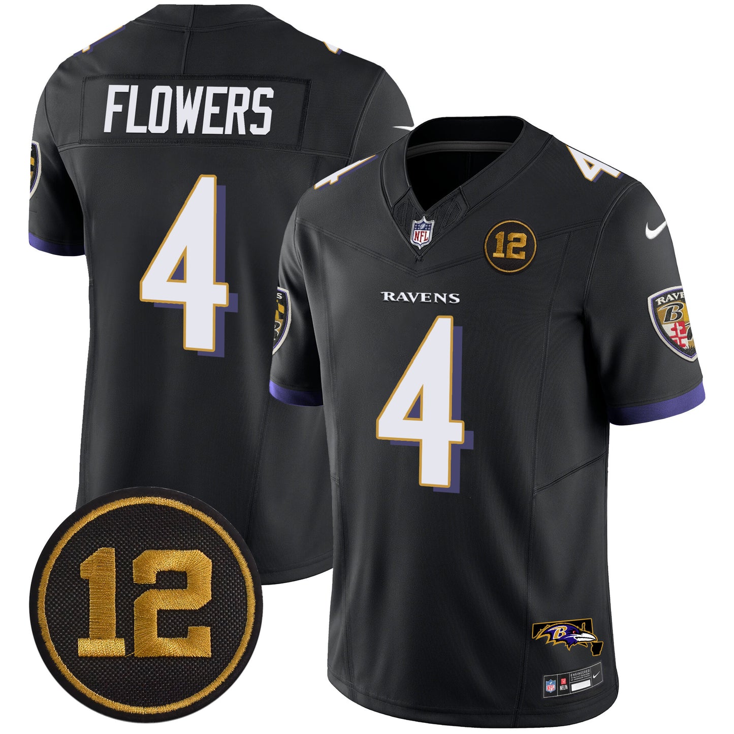 Men's Ravens Jacoby Jones Patch Vapor Limited Jersey - All Stitched