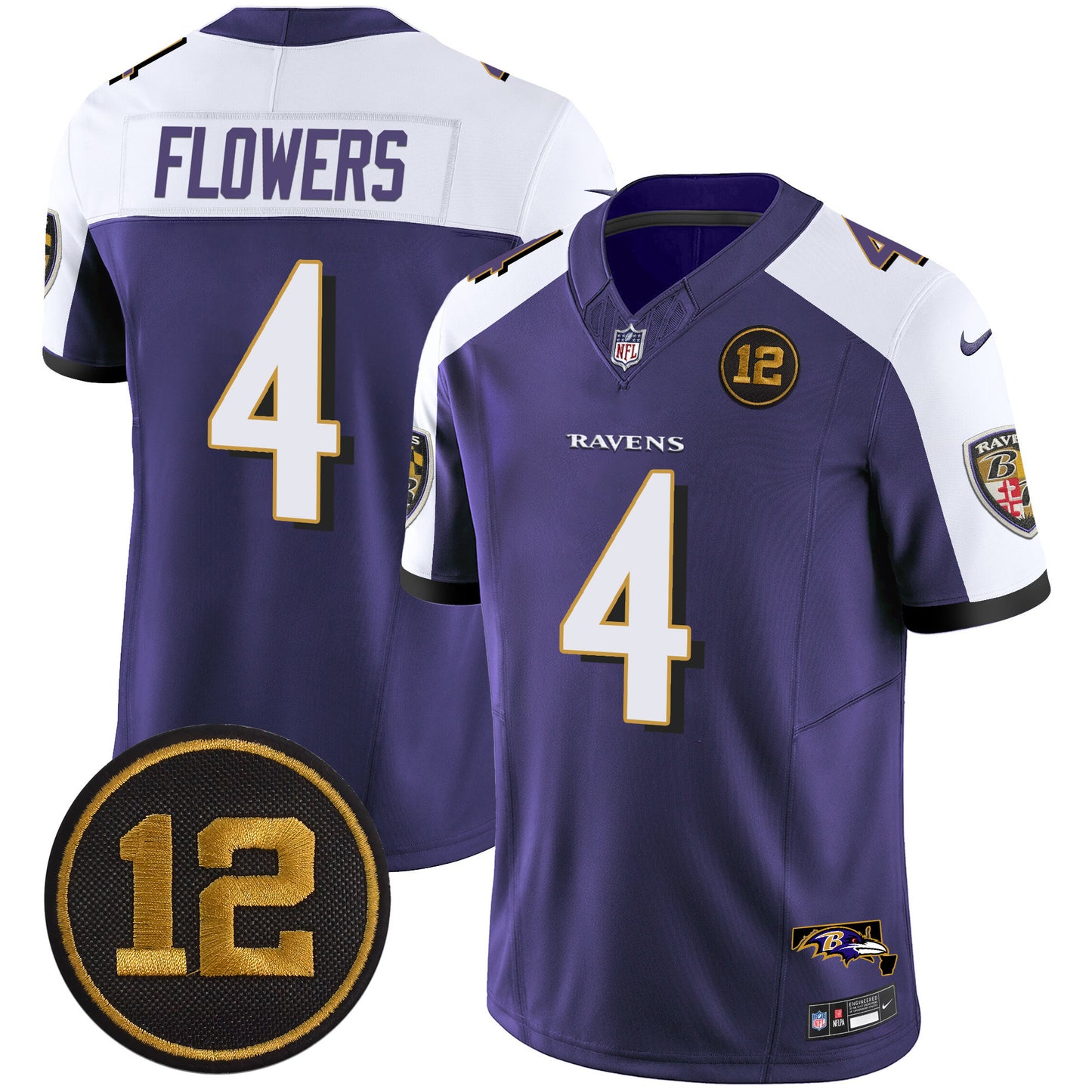 Men's Ravens Jacoby Jones Patch Vapor Limited Jersey - All Stitched