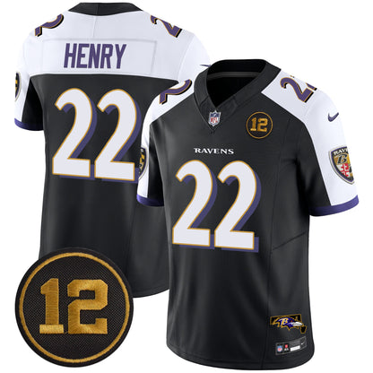 Men's Ravens Jacoby Jones Patch Vapor Limited Jersey - All Stitched