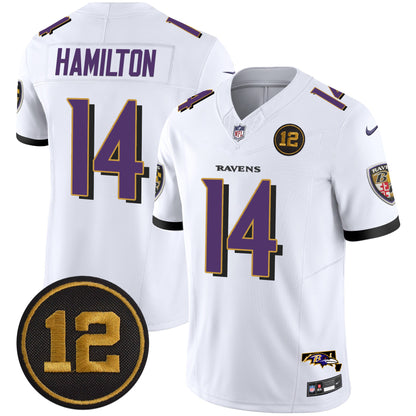 Men's Ravens Jacoby Jones Patch Vapor Limited Jersey - All Stitched